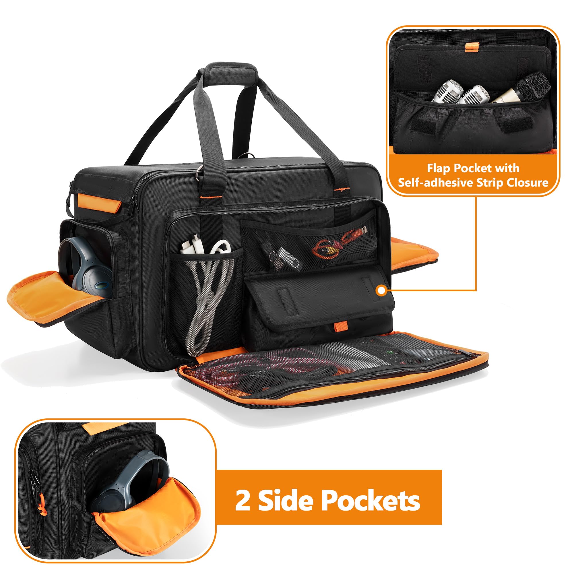 Graoso Speaker Carrying Bag Compatible With Mackie Thump Go 8 , Loudspeaker Storage Bag With Removable Bottom Board, Padded Hand