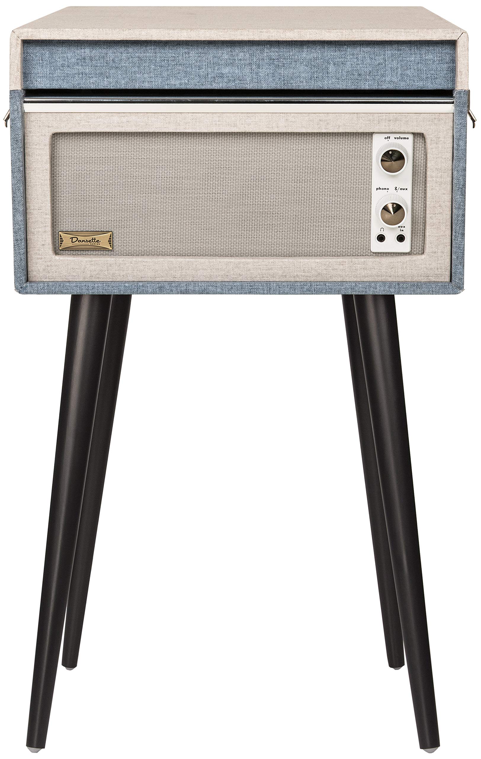Crosley Cr6233D-Tn Dansette Bermuda Portable Vinyl Record Player Turntable With Aux-In And Bluetooth, Tourmaline