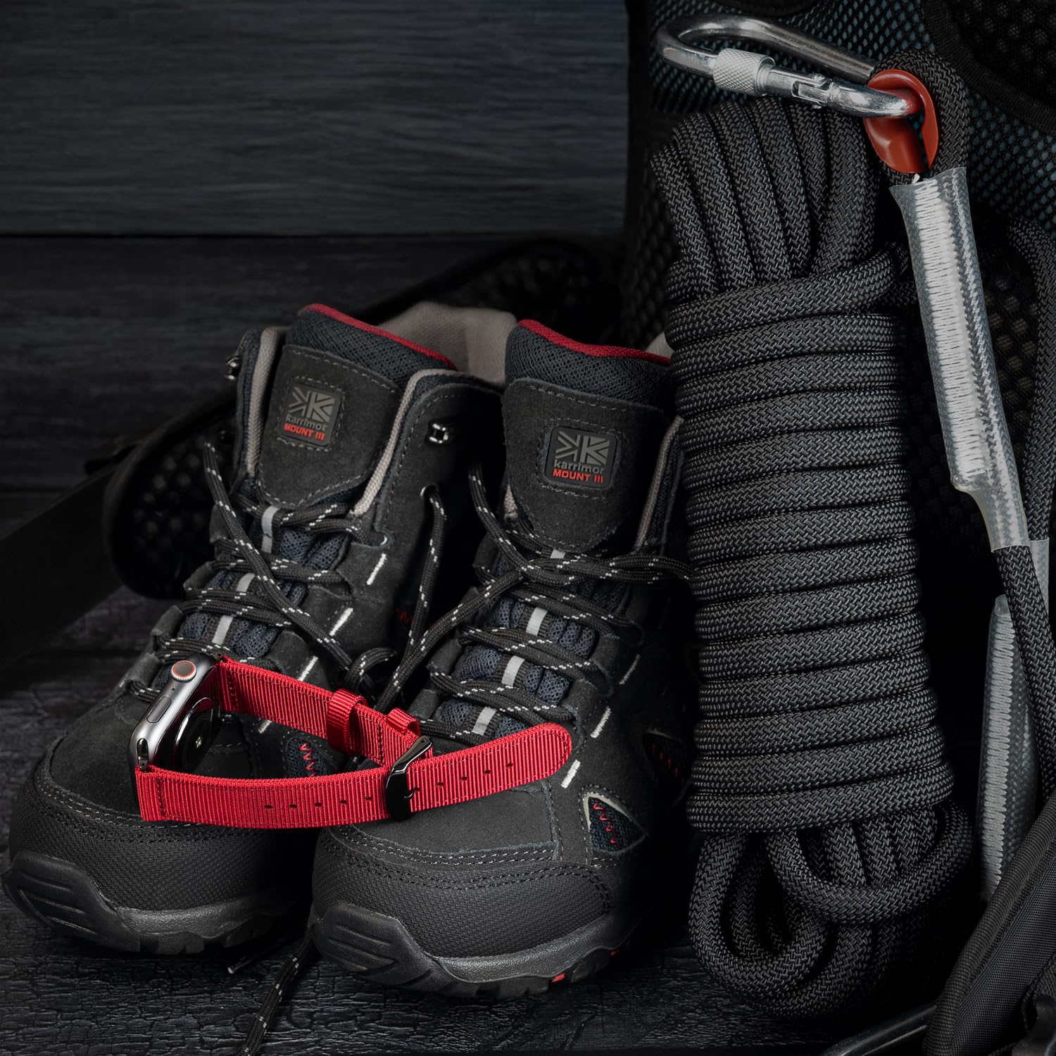 Archer Watch Straps - Premium Nylon Straps For Apple Watch (Red, Black, 40/41/42Mm)