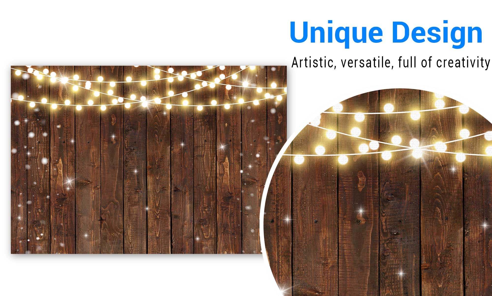 Funnytree 7X5Ft Rustic Glitter Wood Photography Backdrop For Wedding Party Banner Birthday Bridal Shower I Do Bbq Baby Shower Ba