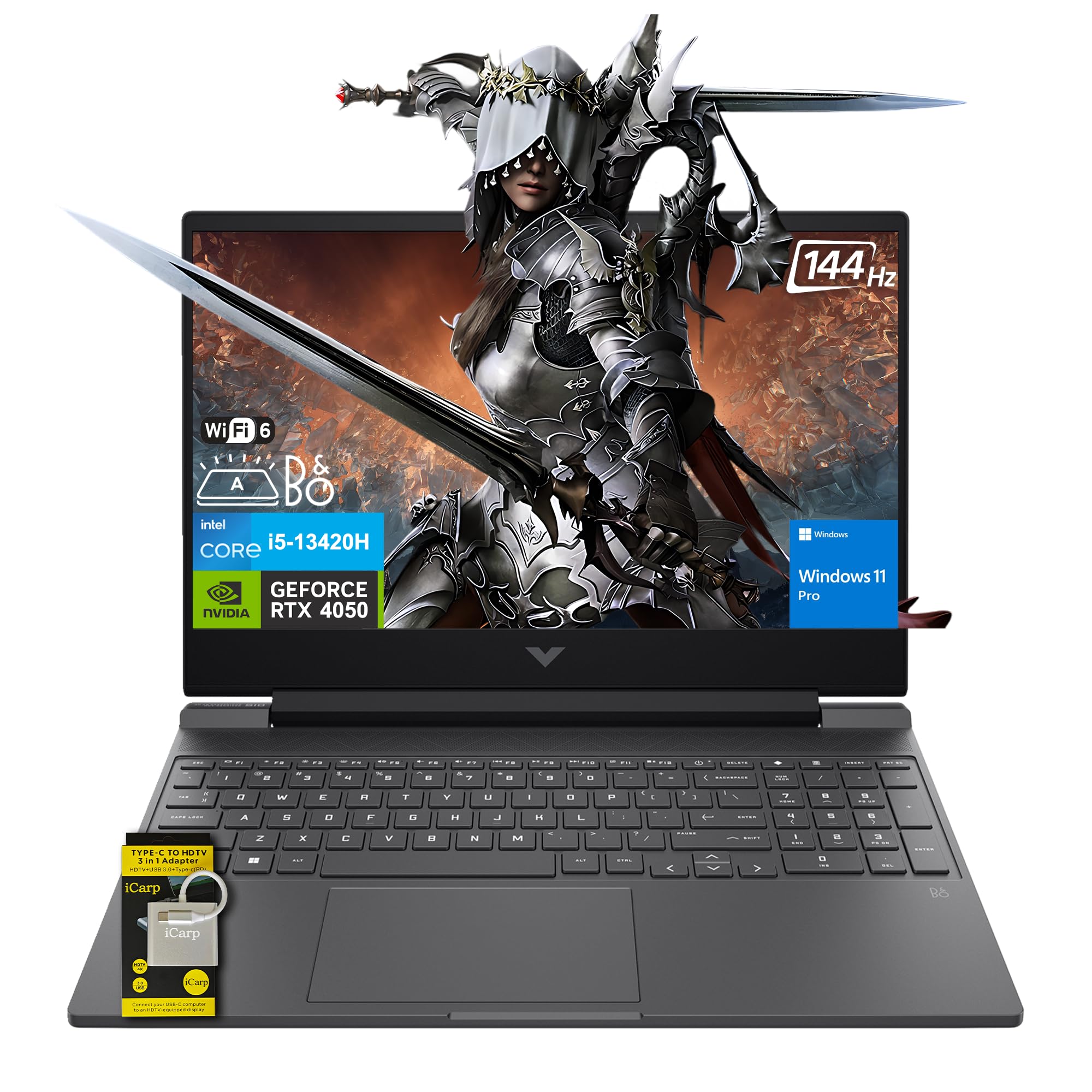 Hp Victus 15.6'' Fhd 144Hz Ips Gaming Laptop, Intel 13Th Gen Core I5 Processor, Geforce Rtx4050, 64Gb Ram, 1Tb Ssd, Backlit Kb, 