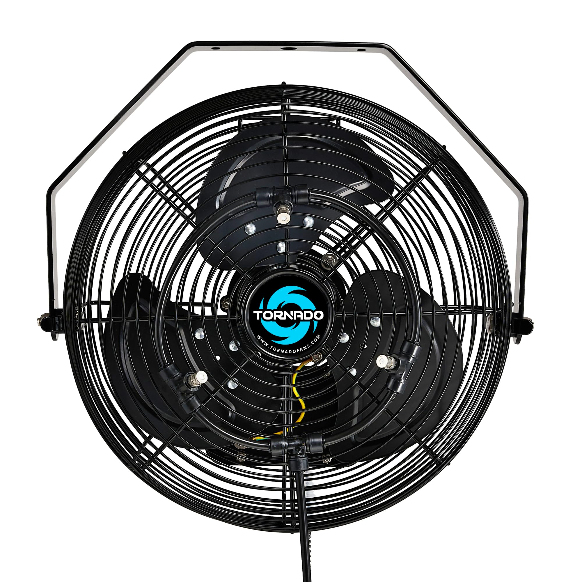 Tornado 12 Inch Outdoor Misting Wall Mounted Fan Ipx4 Rated High Velocity Metal Industrial Wall Fan For Commercial, Industrial, 