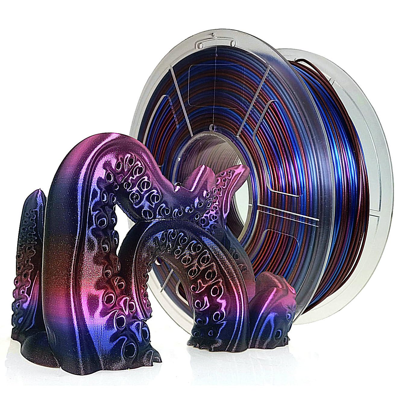 Stronghero3D Pla 3D Printer Filament 1.75Mm, Galaxy Red,Silk Blue, Silk Purple,Net Weight 1Kg