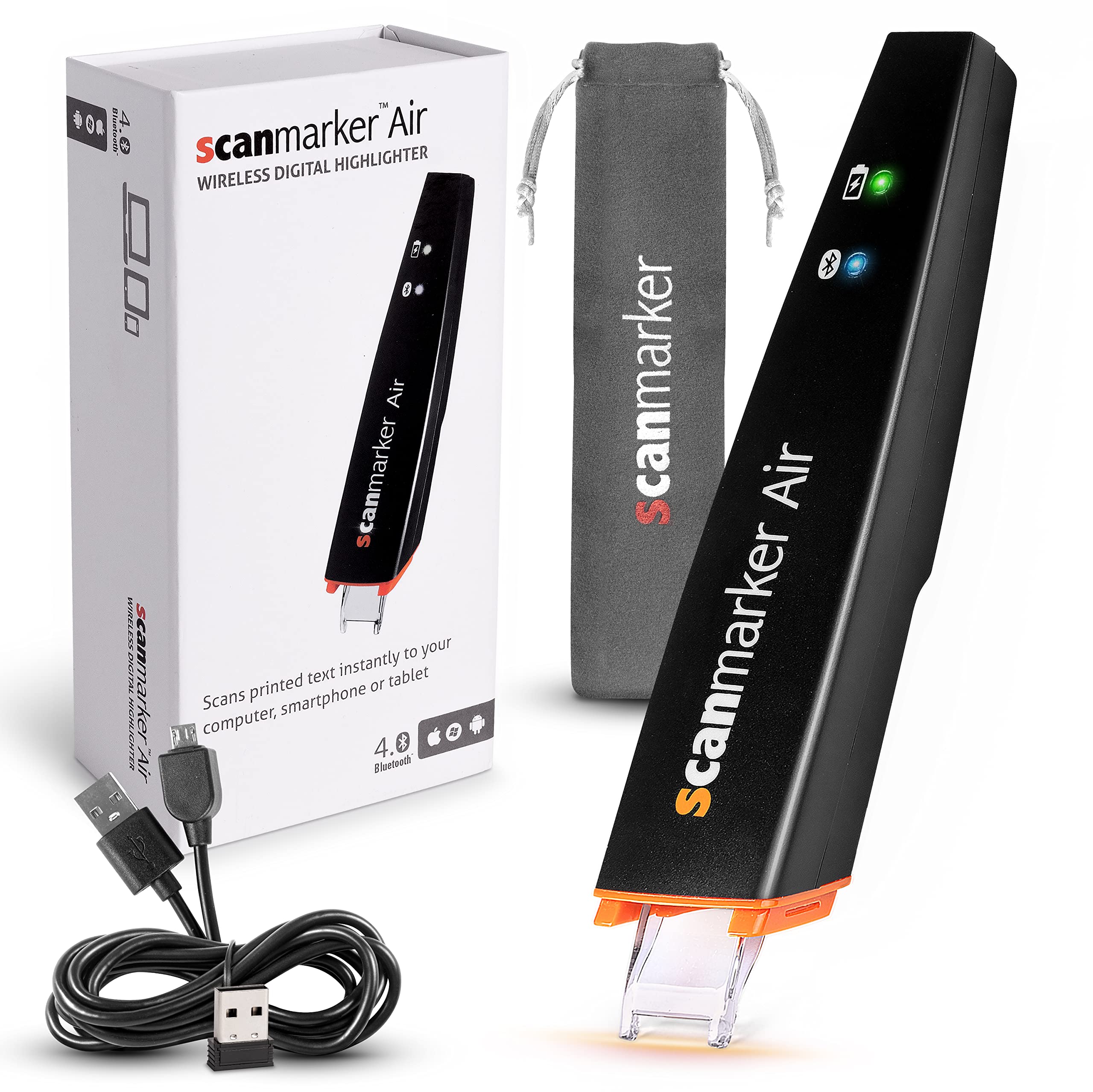 Scanmarker Air Pen Scanner   Ocr Digital Highlighter And Reading Pen   Wireless (Black, Scanmarker Air)