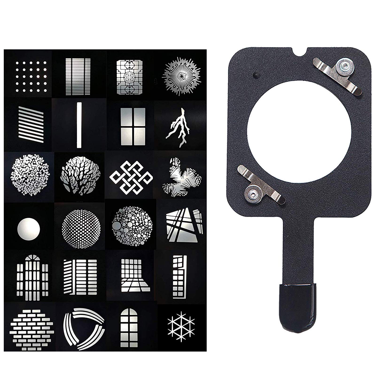 Wellmaking For Many Types Of Pictures For Bowens Mount Flash Snoot Condenser Modeling Film Christmas Light Film Can Be Customized In Batches Include 24 Gobos And A Gobo Holder� White