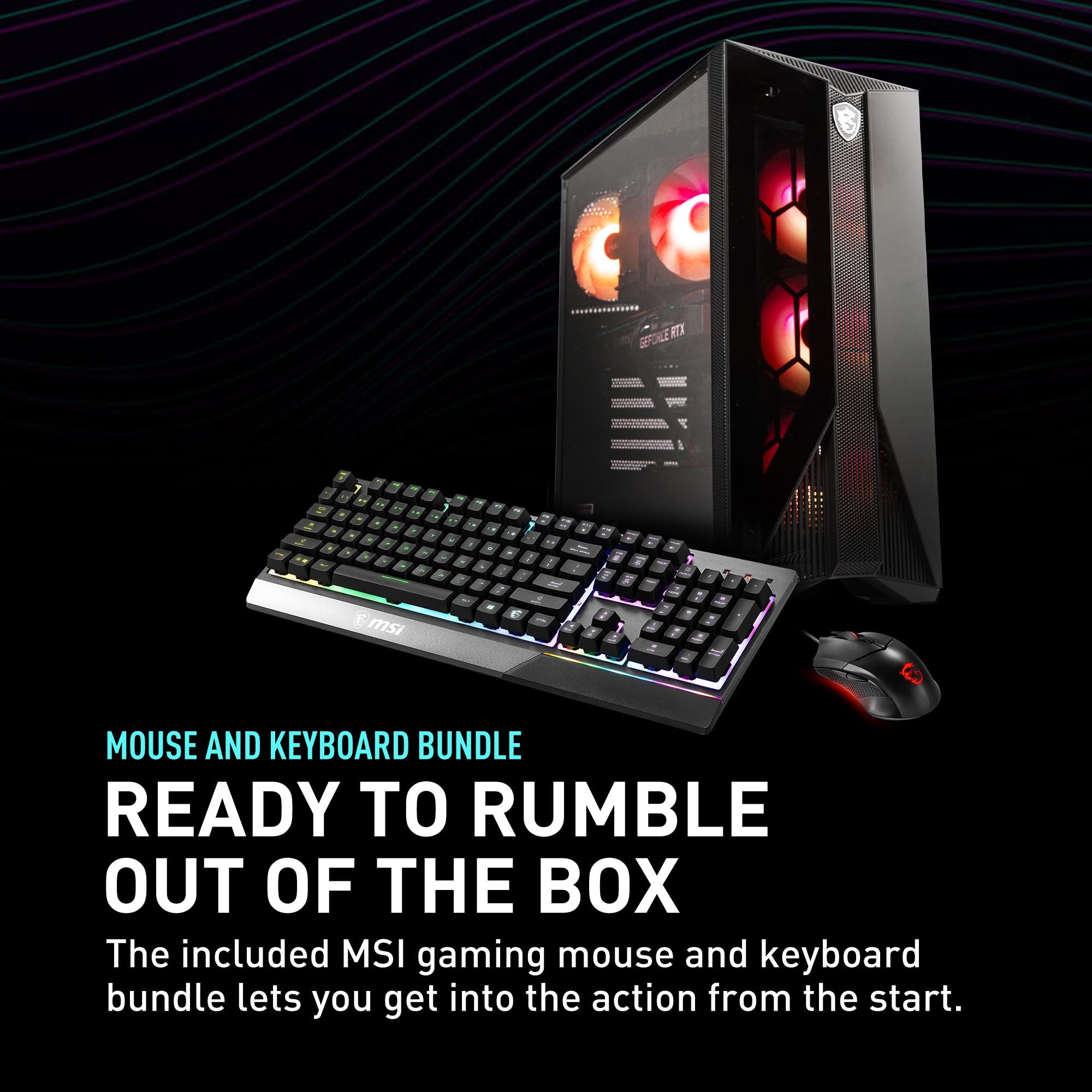 Msi Aegis Zs Gaming Desktop, Amd Ryzen 7 7700, Geforce Rtx 4060, 16Gb Ram, 1Tb Ssd, Rgb Fan Cooling, Wi-Fi 6E, Keyboard & Mouse