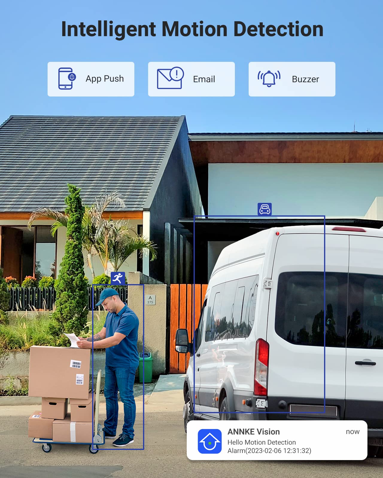 Annke 8Ch 3K Lite Ai Dvr With Human/Vehicle Detection, H.265+ Surveillance Security Camera System With Audio And 4Pcs 1080P Security Cameras With Dual Light, Ip67, Color Night Vision, 1Tb Hard Drive