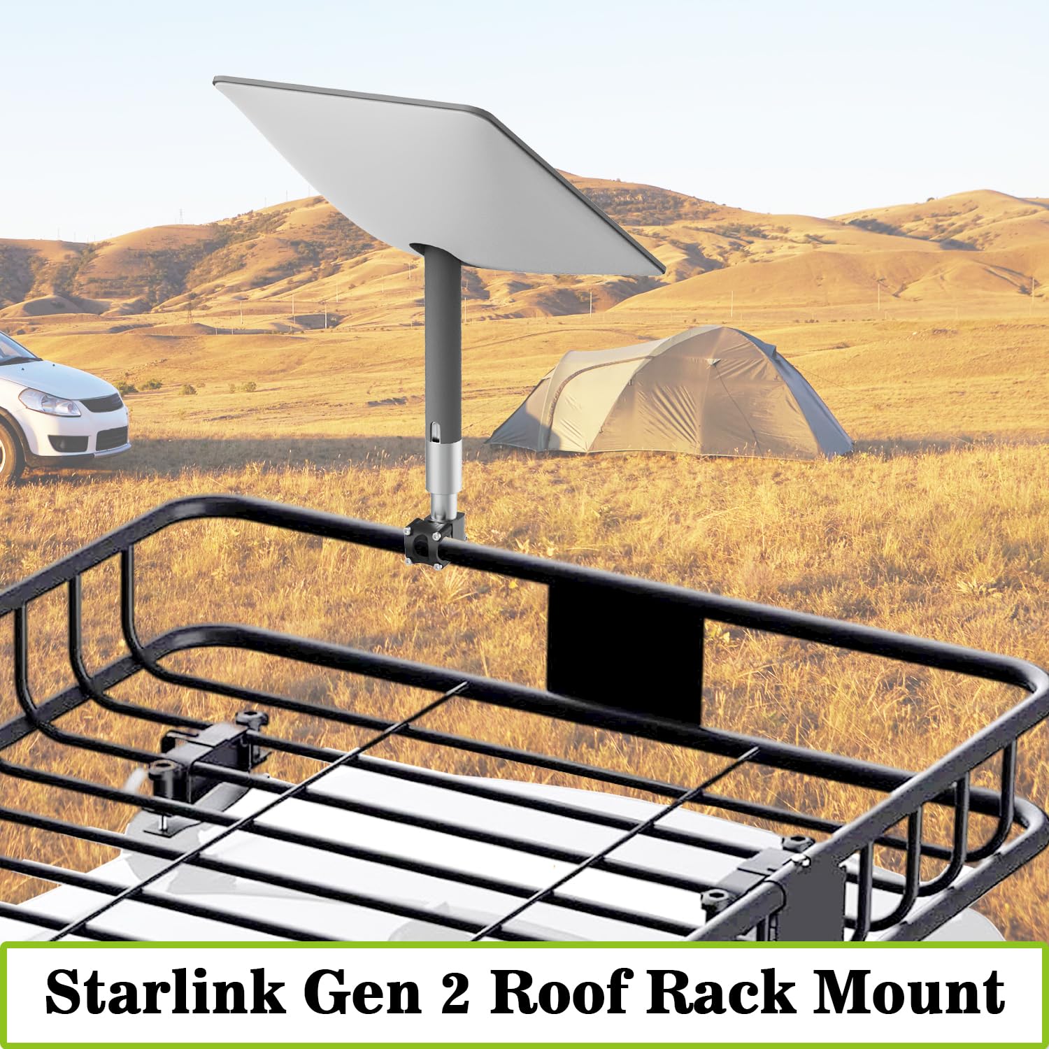 Starlink Gen 2 Mount For Rv Ladder And Roof Rack, Starlink Mini Rv Ladder Mount,Load Bearing 200Lbs, Installation Range 0.8 1.17