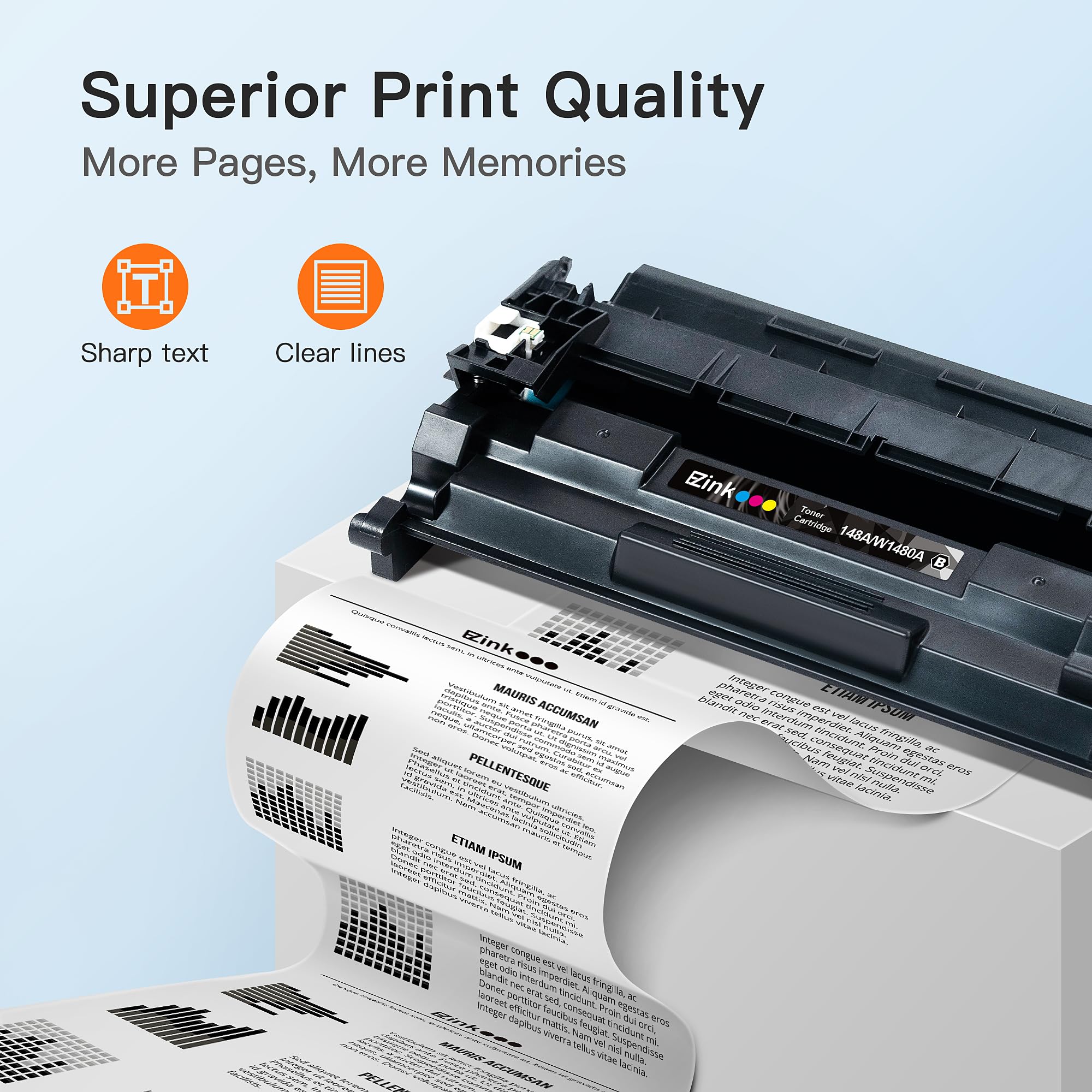 E Z Ink 148A 148X Compatible Toner Cartridges Replacement For Hp 148A W1480A 148X W1480X Toner (With Chip) To Use With Hp Pro Mf