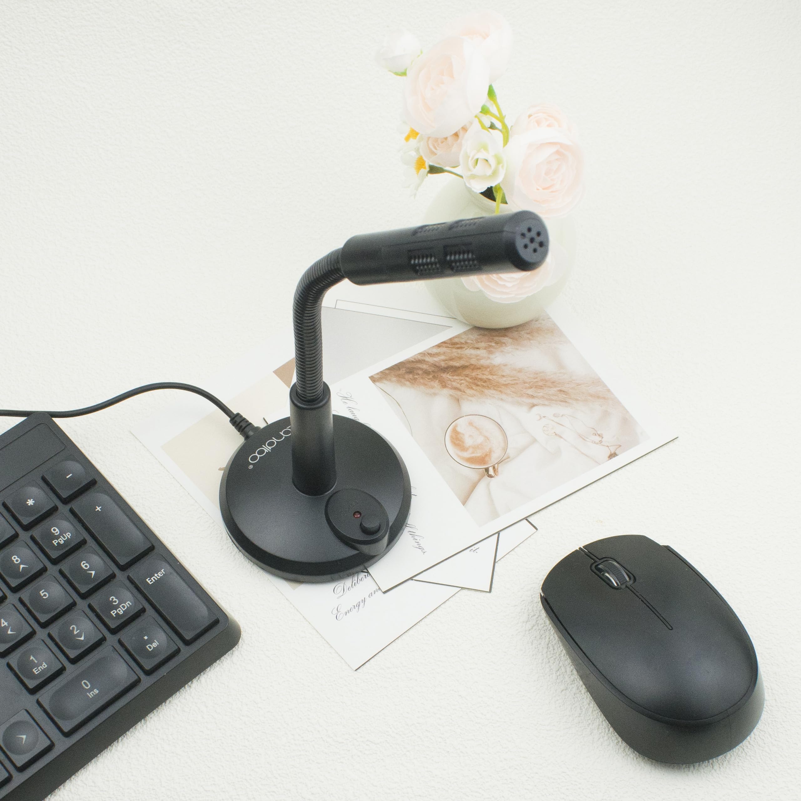 Landibo Usb Microphone, Plug And Play Desktop Laptop Gooseneck Microphone, Suitable For Games, Conferences, Streaming, And Tutor