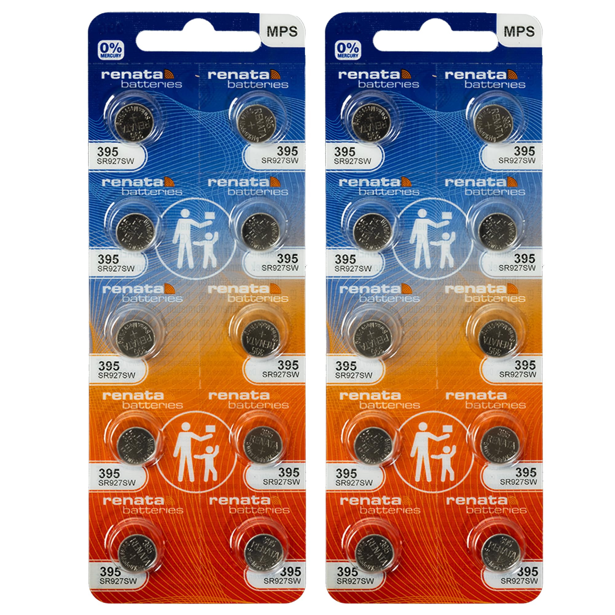 Renata 395 Sr927Sw Batteries   1.55V Silver Oxide 395 Watch Battery (20 Count)