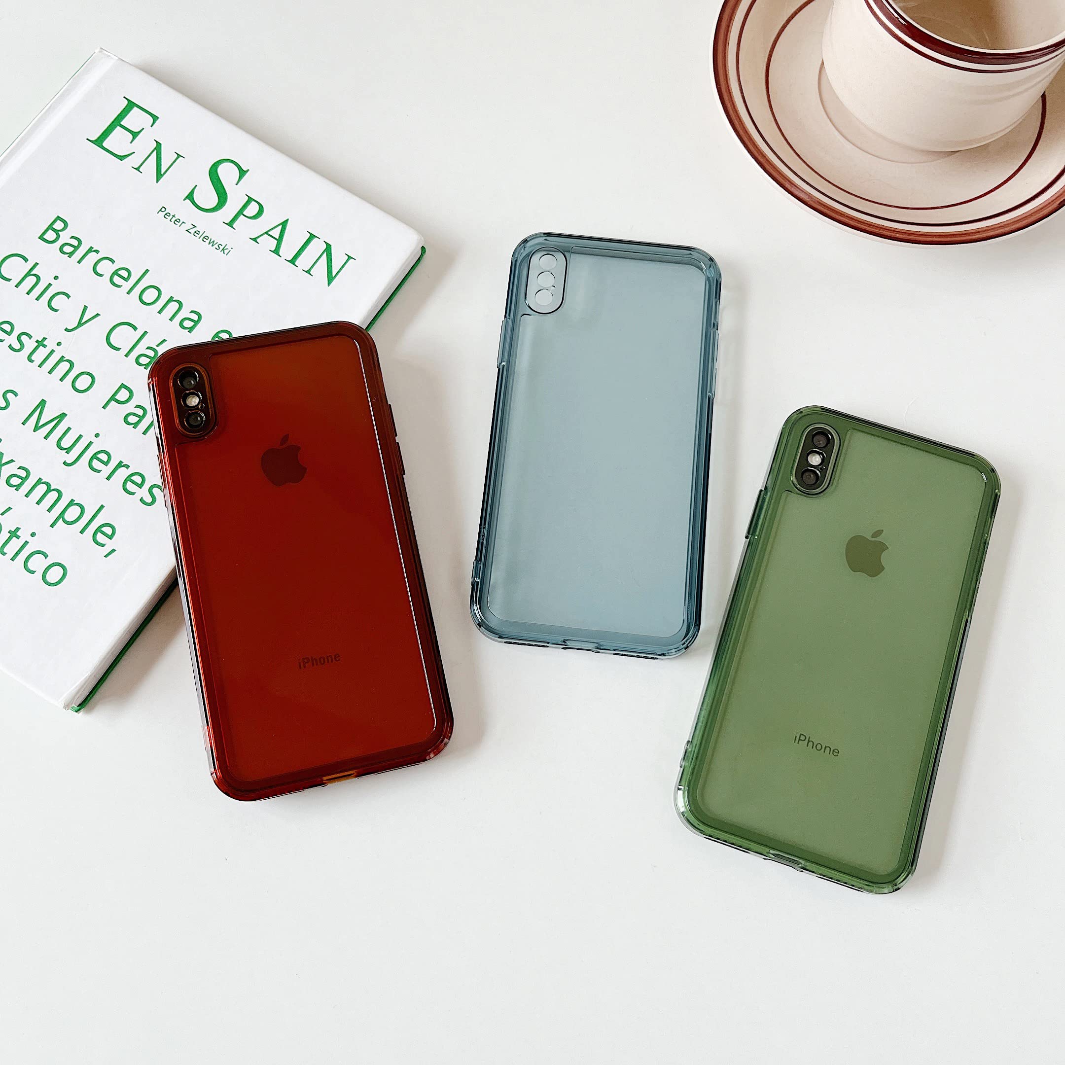 ZTOFERA iPhone X Case Clear Soft Silicone Bumper Shockproof Blue