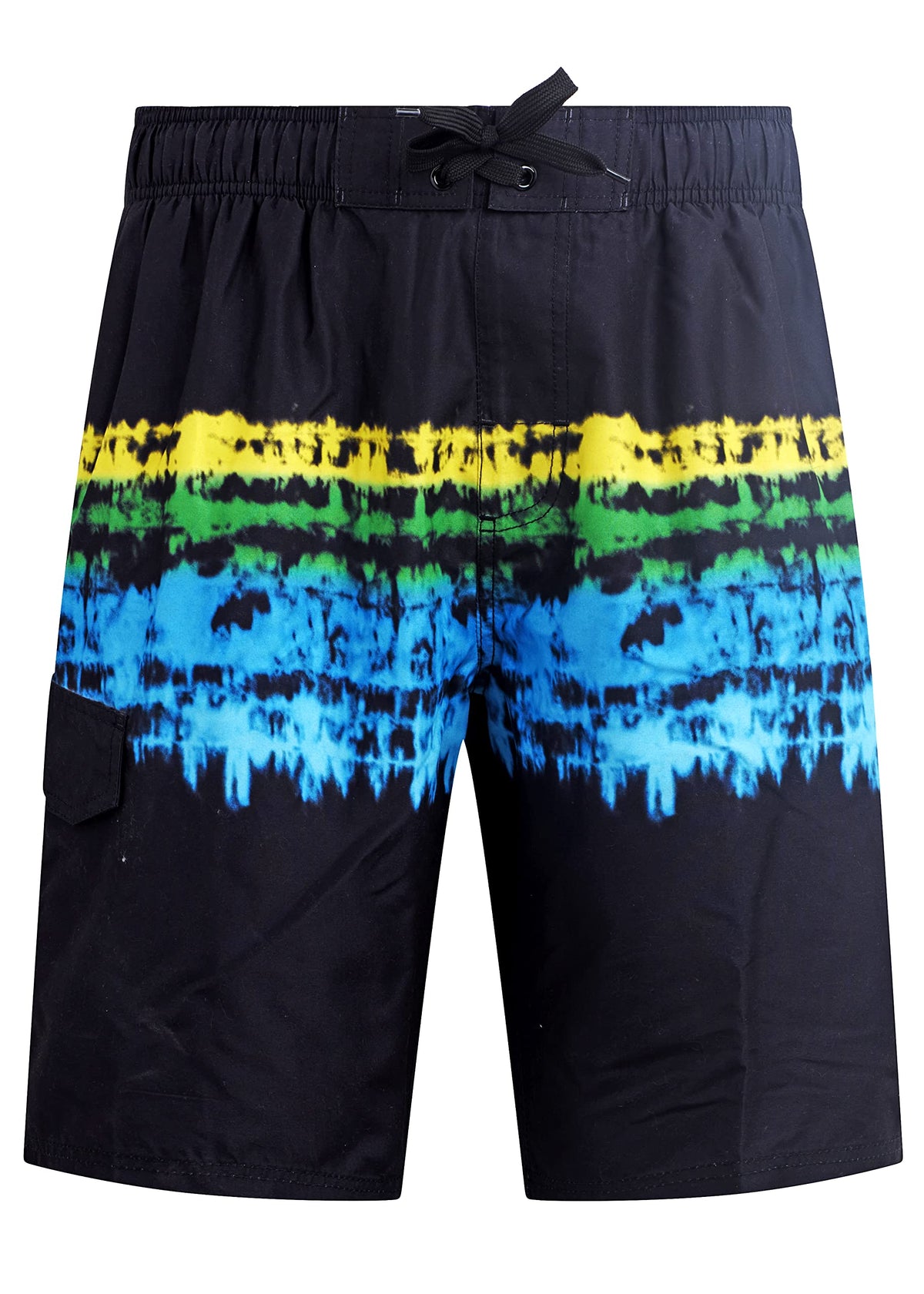 Kanu Surf Mens Standard Infinite Swim Trunks (Regular  Extended Sizes), Prism Blackblue, Medium