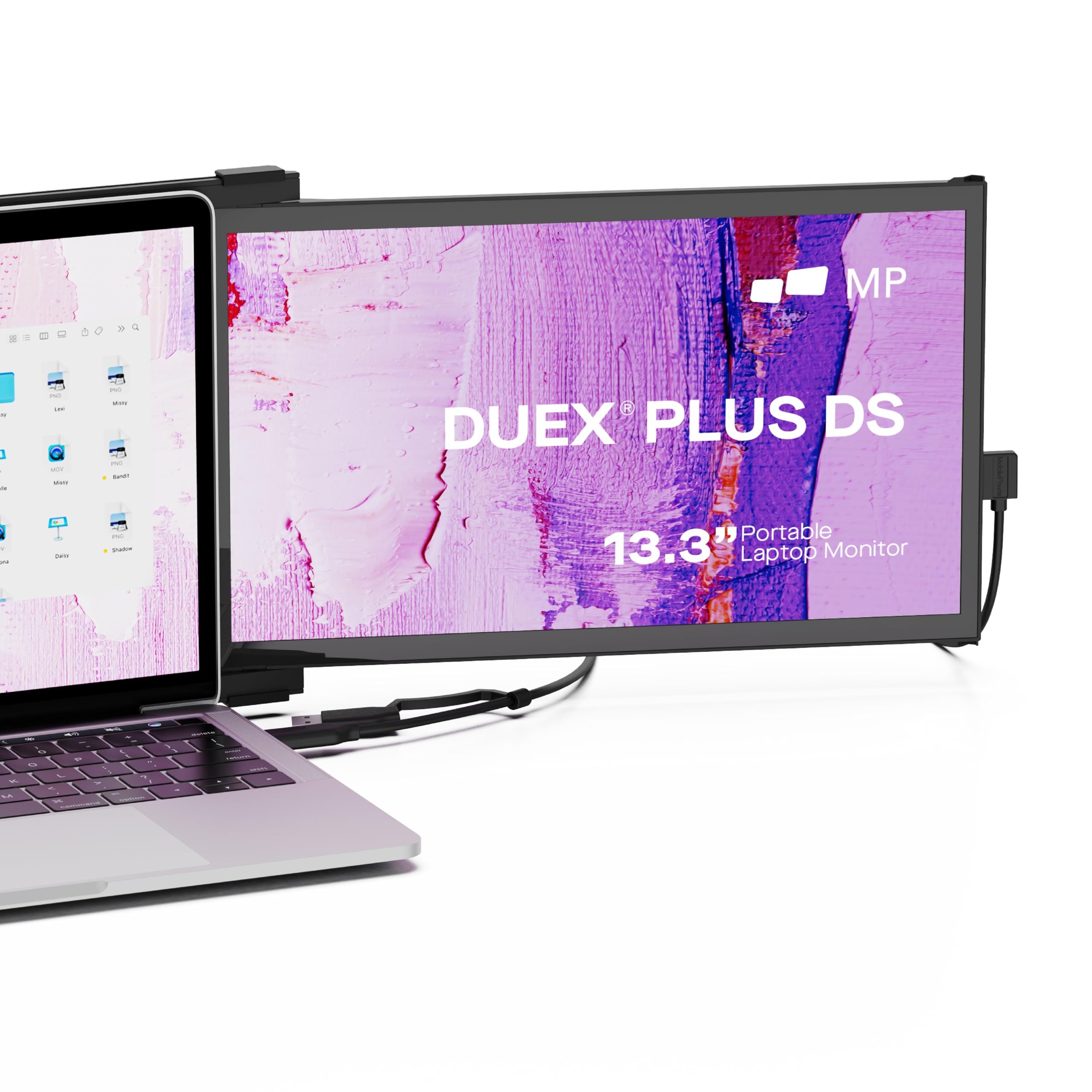 Duex Plus Ds 2024 Mobile Pixels 13.3'' Full Hd Ips 1080P Portable Monitor, Laptop Screen Extender, Type C/Hdmi Plug And Play, Su