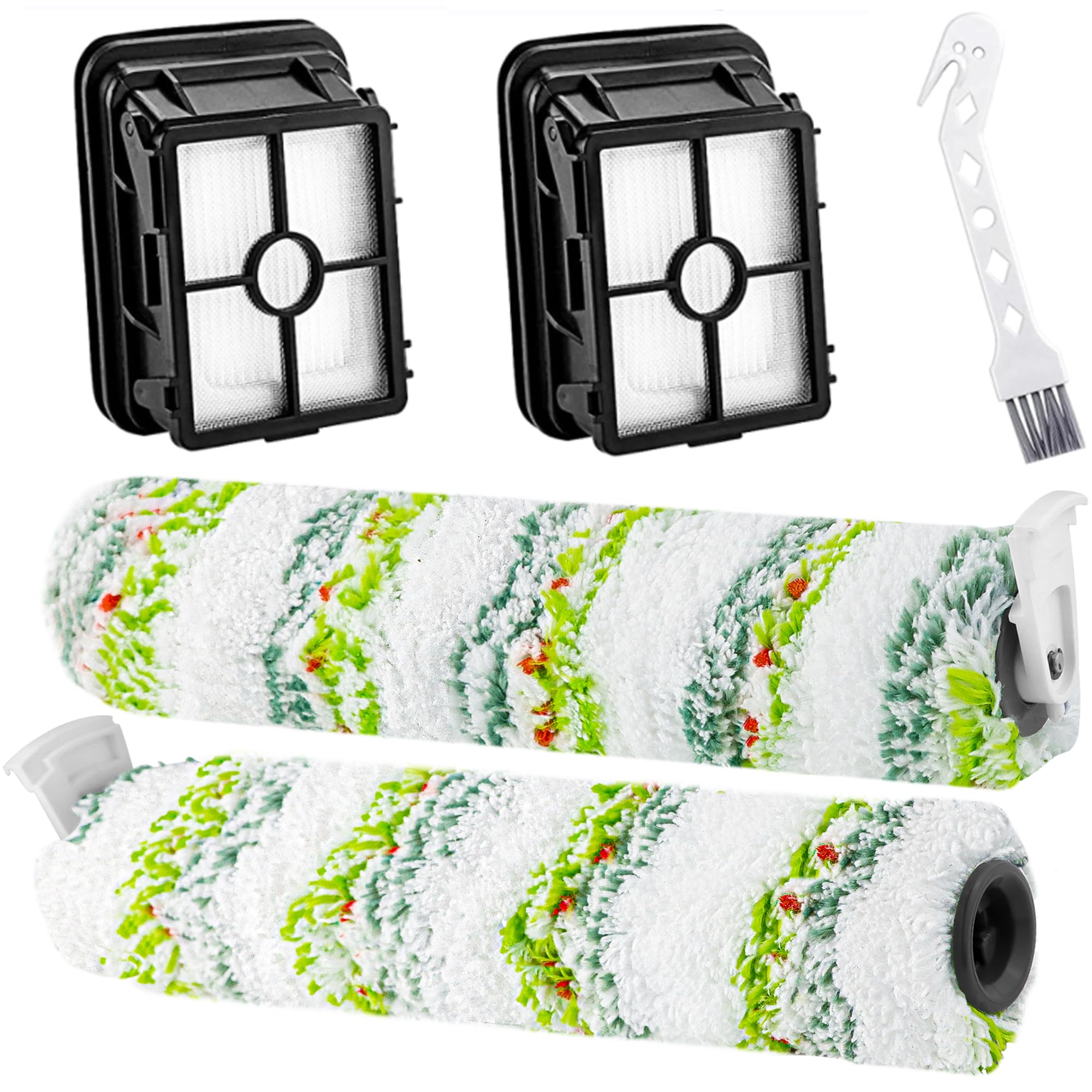 Multi Surface Pet Brush Rolls 2788 And Vacuum Filters Replacement For Bissell Crosswave Max 2554 2554A 2590 2593 2596, Crosswave