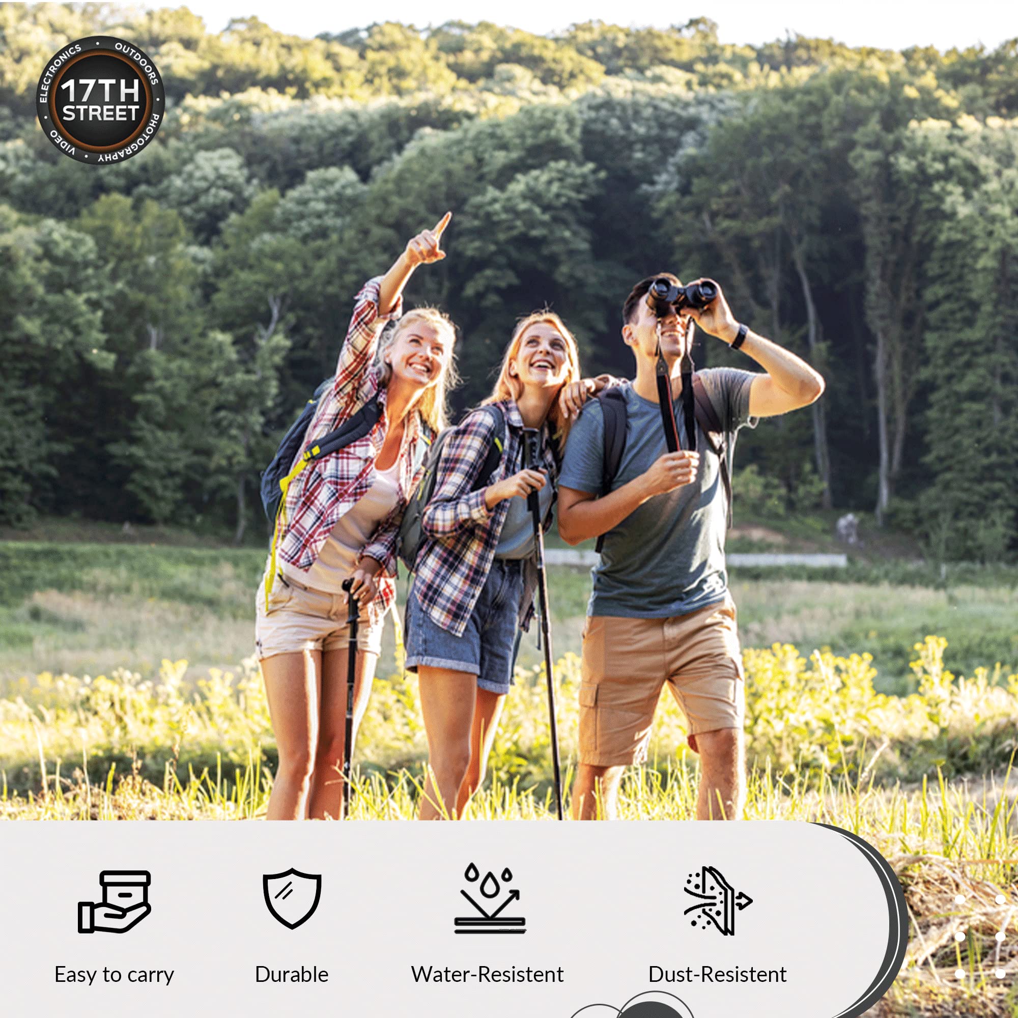 Nikon Prostaff P7 8X30 Waterproof Binocular For Adults | Small & Compact Travel Binoculars For Bird Watching | Binocular Harness