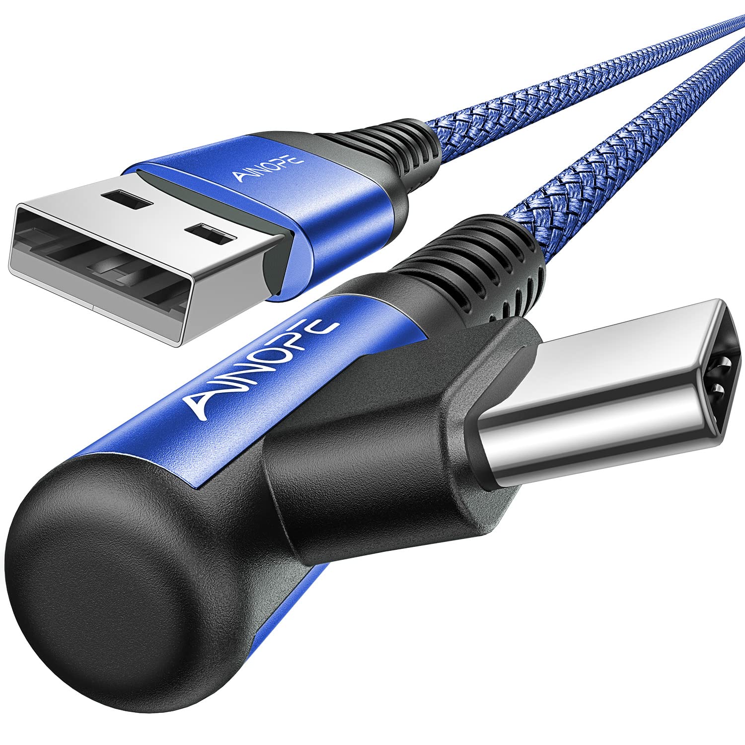 Ainope [2 Pack 10Ft] Usb C Cable 3.1A C Charger Cable Fast Charging Right Angle Nylon Braided Usb To Usb C Compatible With Galax