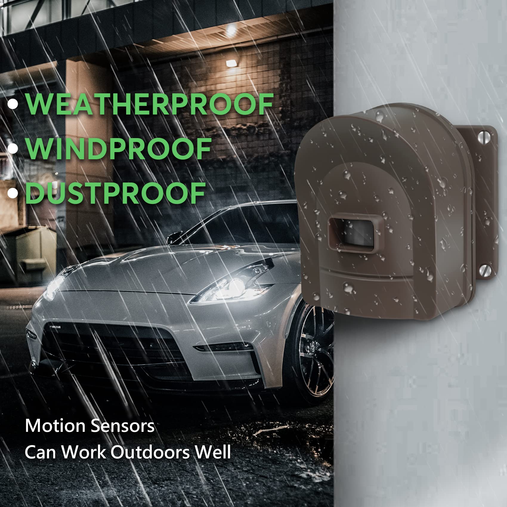 1/2 Mile Hosmart Driveway Alarm Wireless Sensor System & Driveway Sensor Alert System Weatherproof Security Outdoor Motion Sensor & Detector(1 Receiver & 2 Sensors)