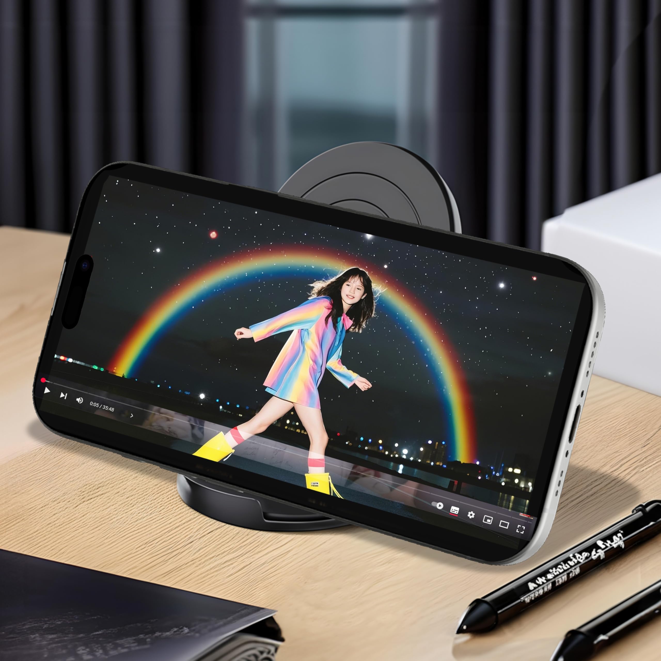 Hzzadzxw Portable Cell Phone Stand Holder For Desk, Foldable Pocket-Sized Mount, Adjustable Multi Angle Stand For Iphone 16 15 1