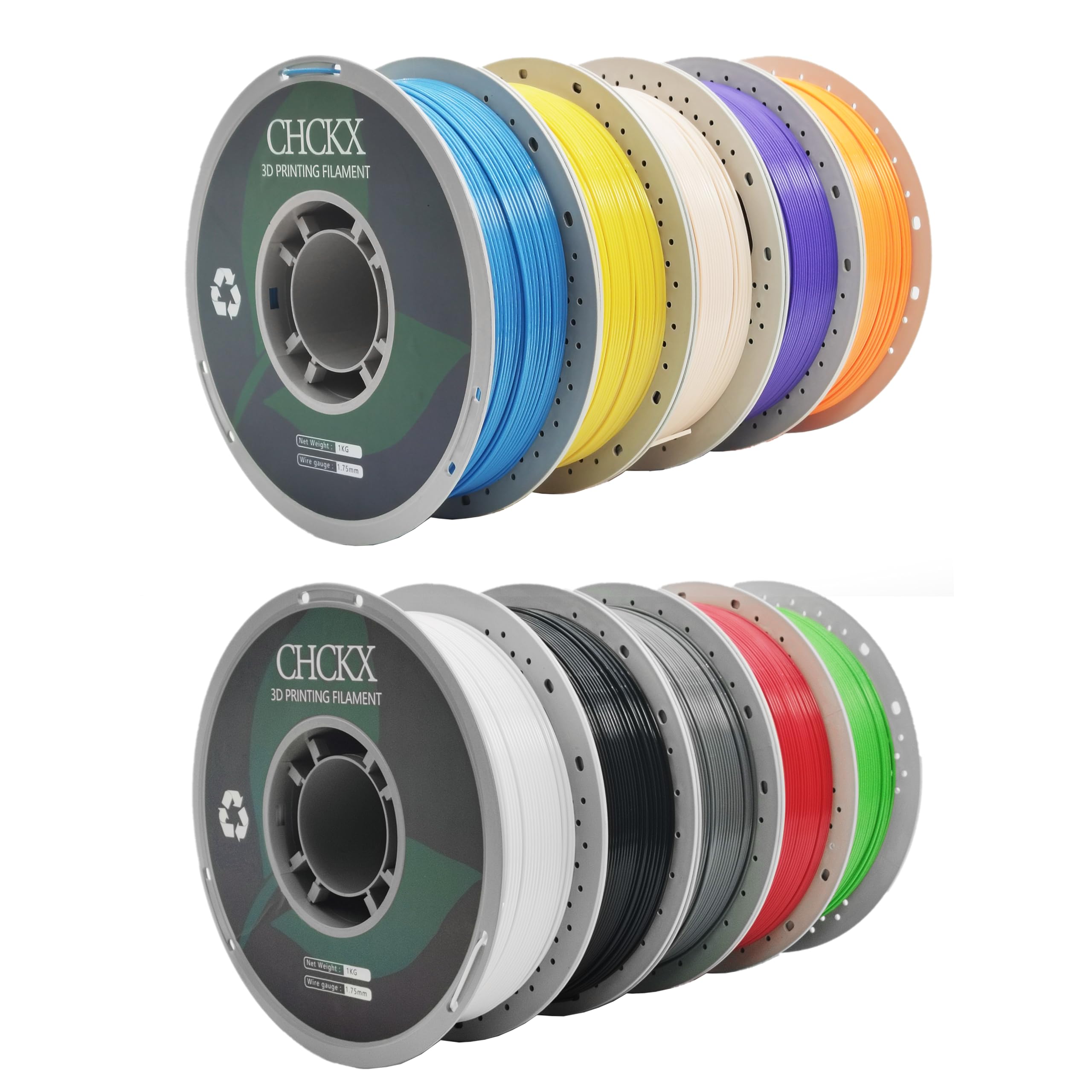 CHCKX PETG 3D Printer Filament, Dimensional Accuracy +/- 0.03 mm, 1kg Spool(2.2lbs), 1.75 mm Fit for Most 3D Printers,Blue