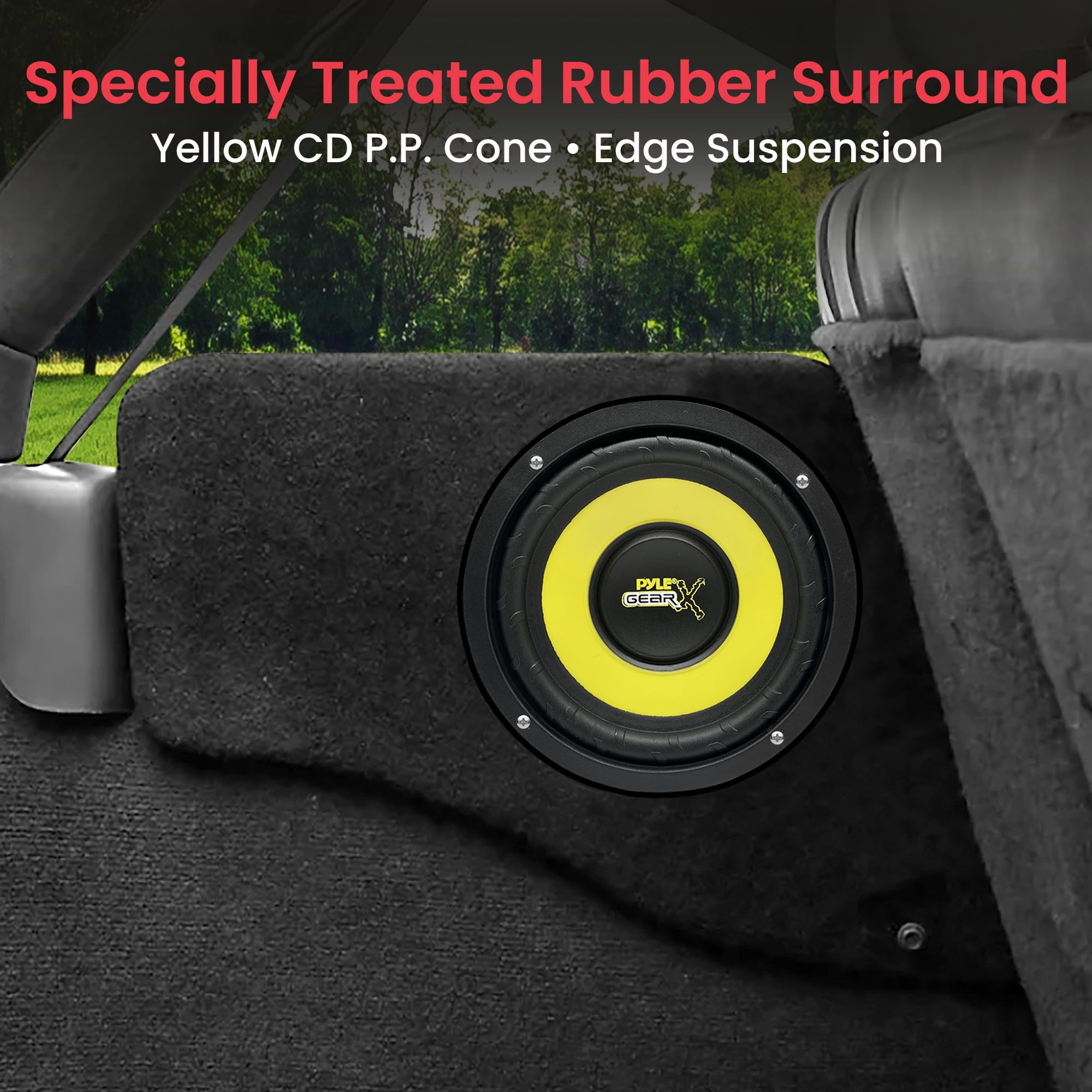 Pyle Car Mid Bass Speaker System   Pro 5 Inch 200 Watt 4 Ohm Auto Mid Bass Component Poly Woofer Audio Sound Speakers For Car St