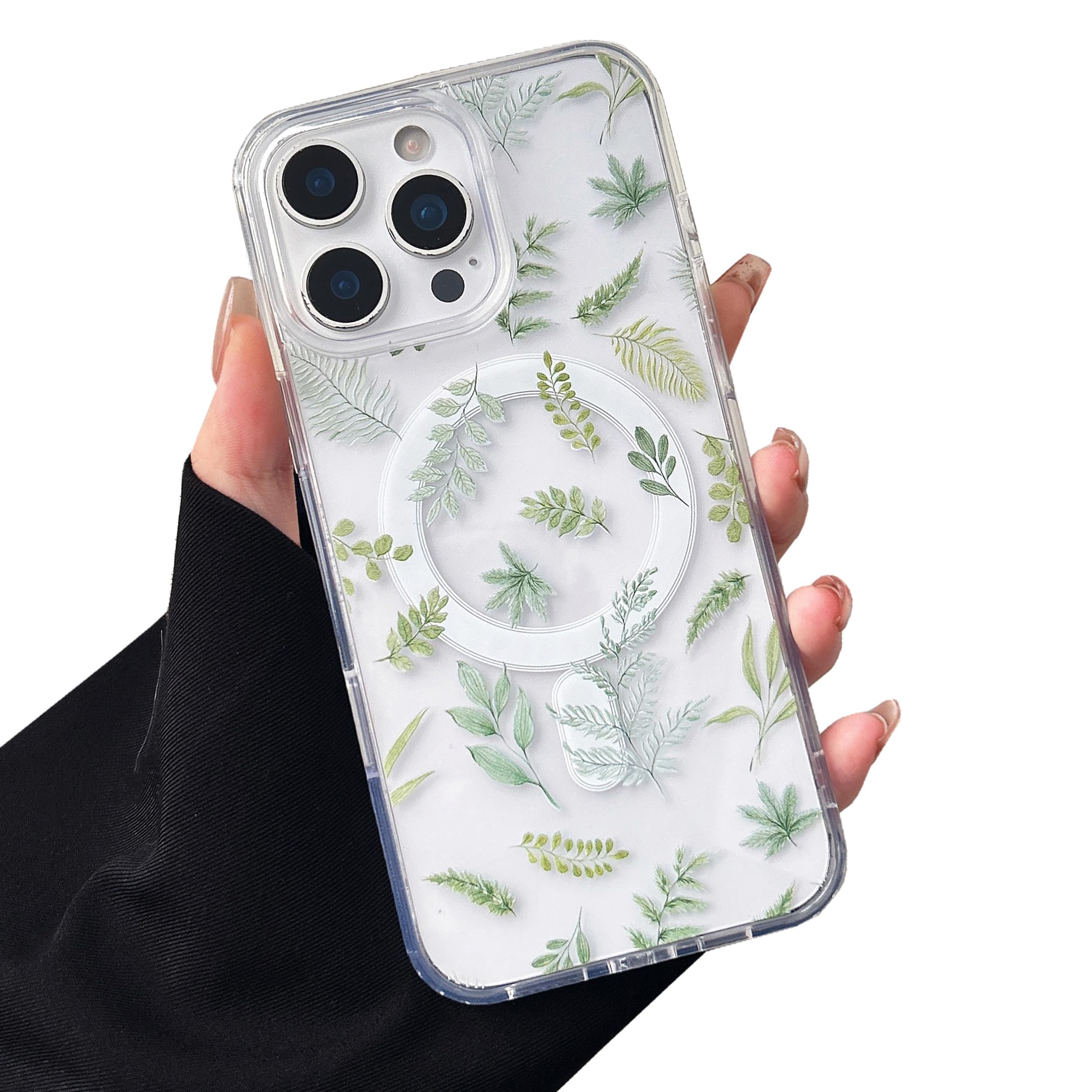 ZTOFERA for iPhone 13 Pro Max Magnetic Case Compatible with Magsafe,Aesthetic Floral Pattern Design Cute for Girl Women,Anti-Dro