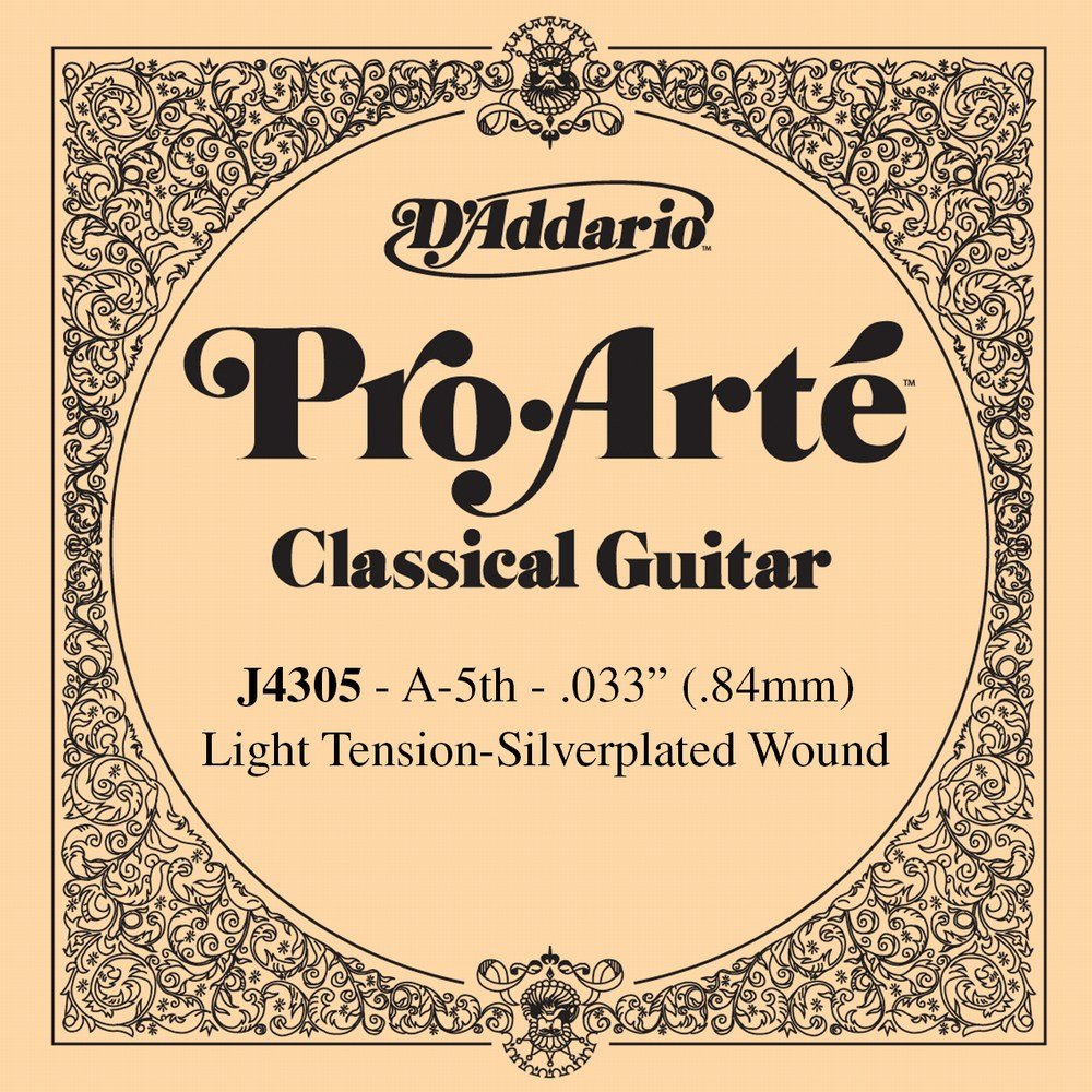 D'Addario J4305 Pro Arte Nylon Classical Guitar Single String, Light Tension, Fifth String