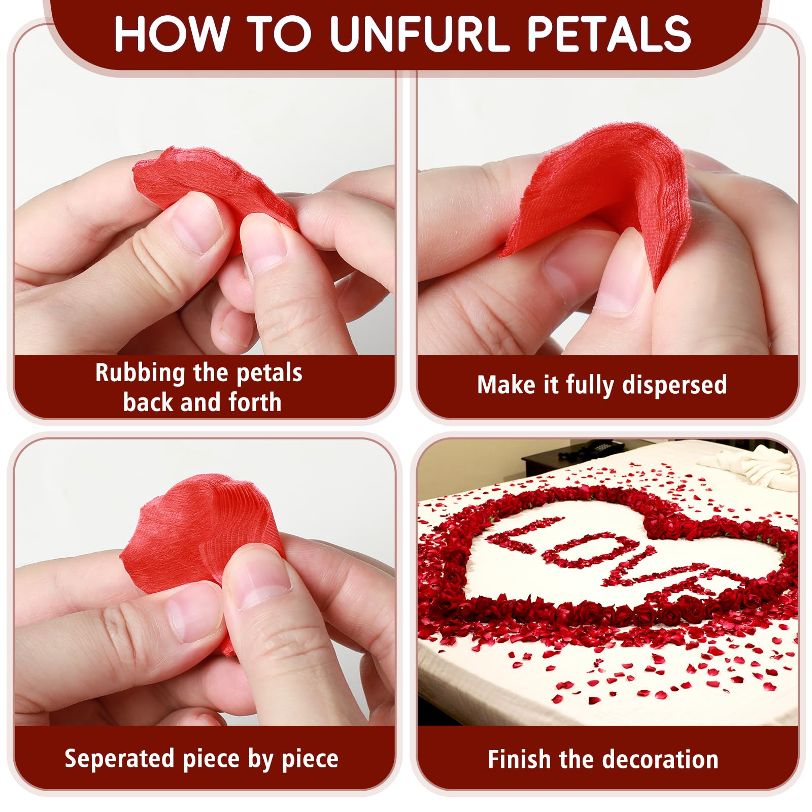 3000 Pcs Artificial Rose Petals With 20 Pcs Flameless Led Tea Lights Candles Decoration For Special And Romantic Night, Wedding