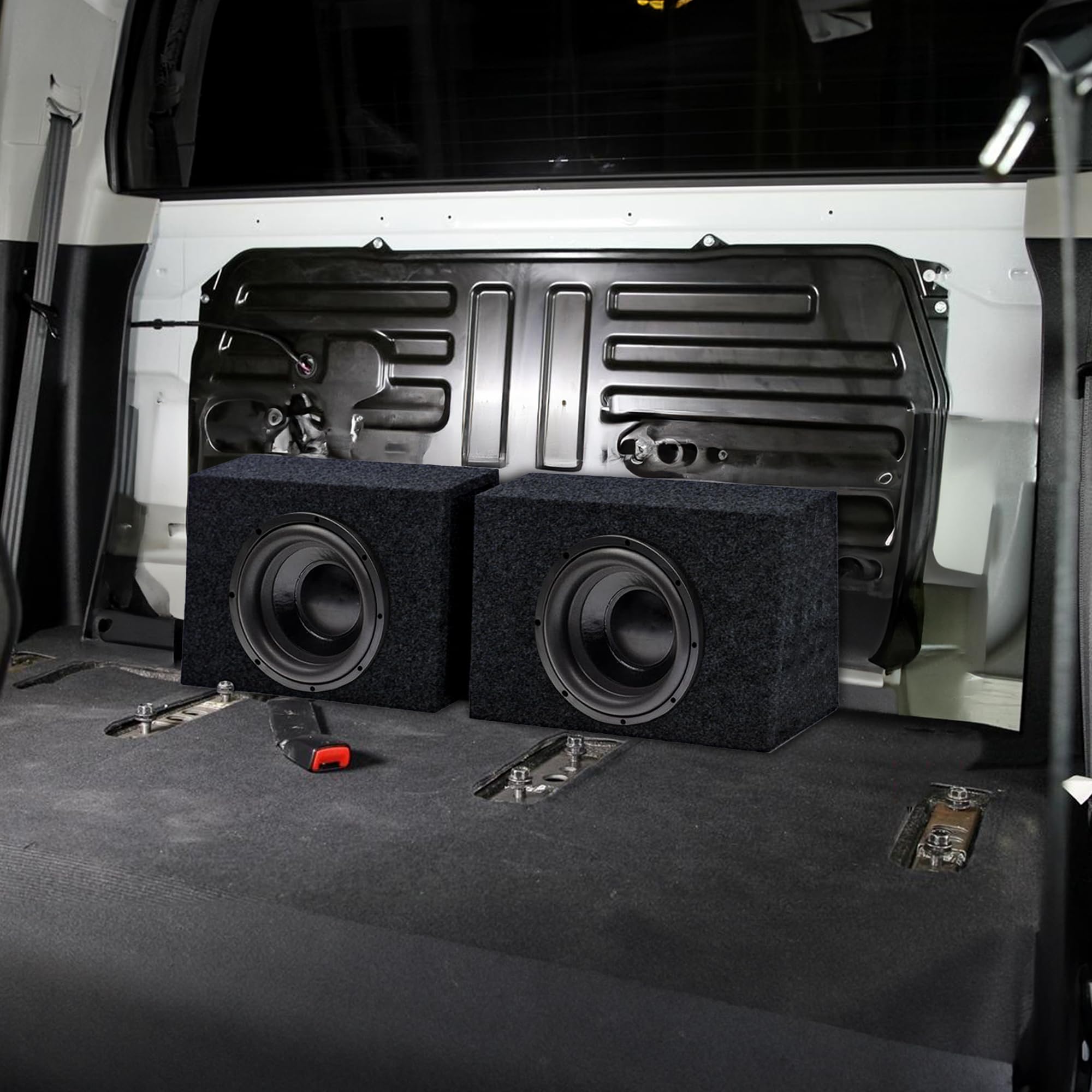 Qpower Qtw10 Single 10'' Sealed Car Audio Subwoofer Sub Box Enclosures (2 Pack)