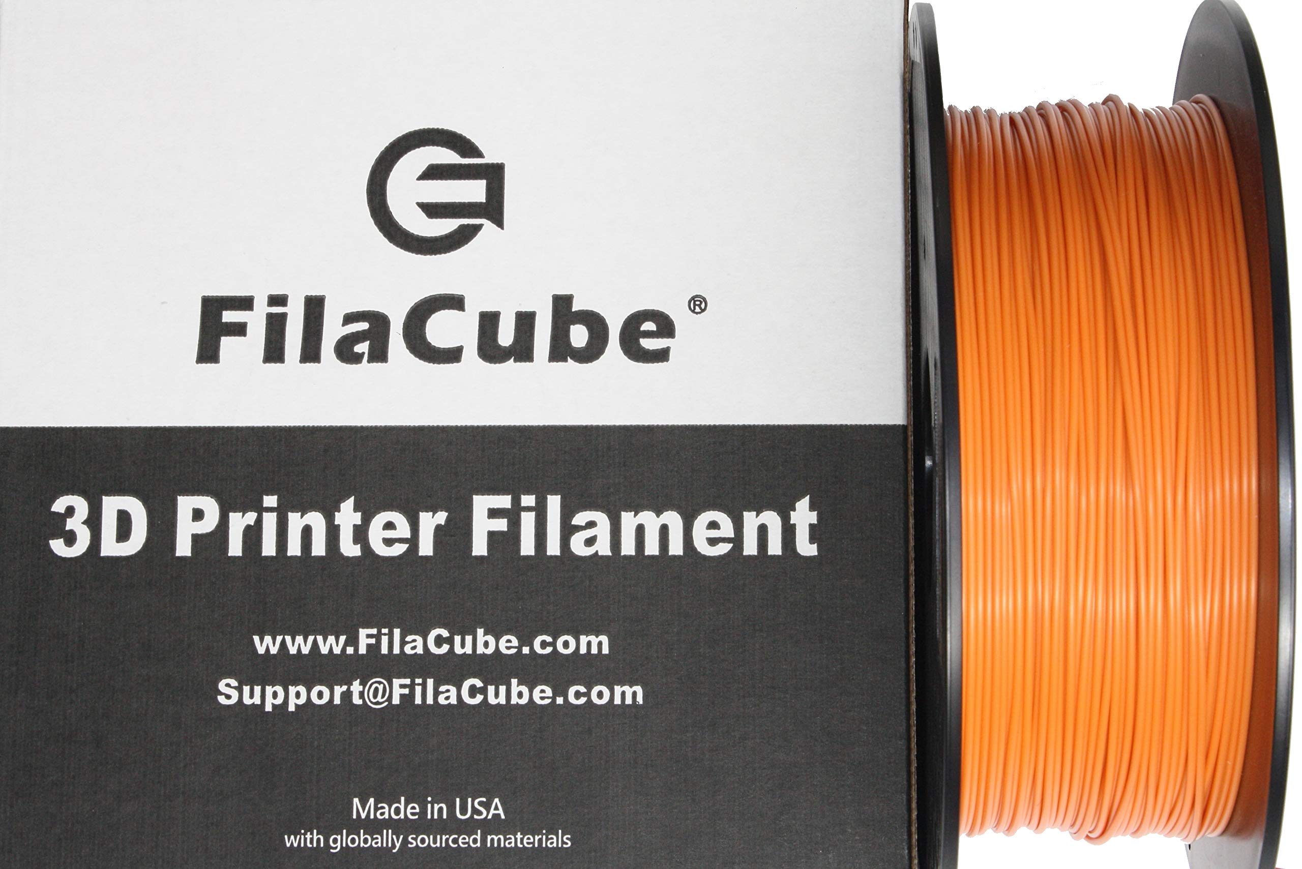 Pantone 159 C Orange FilaCube 1.75mm PLA 2 (PLA 2nd Generation) 3D Printer Filaments PMS 159C Longhorn Burnt Orange 1kg [Made in
