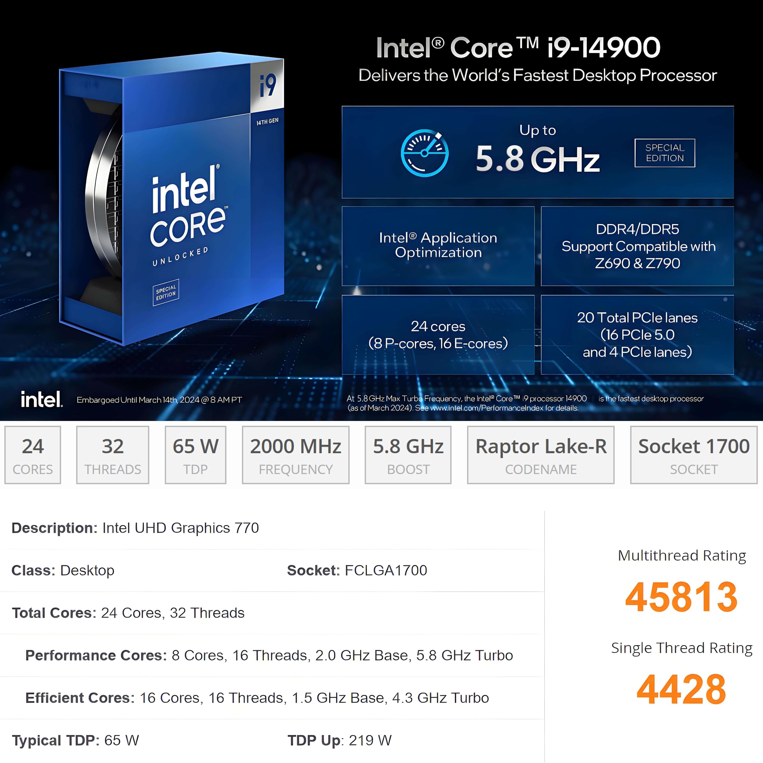 Hp Elite Mini 800 G9 Elite Desk Business Desktop Computer, 14Th Gen Intel 24-Core I9-14900 Up To 5.8Ghz, 64Gb Ddr5 Ram, 4Tb Pcie