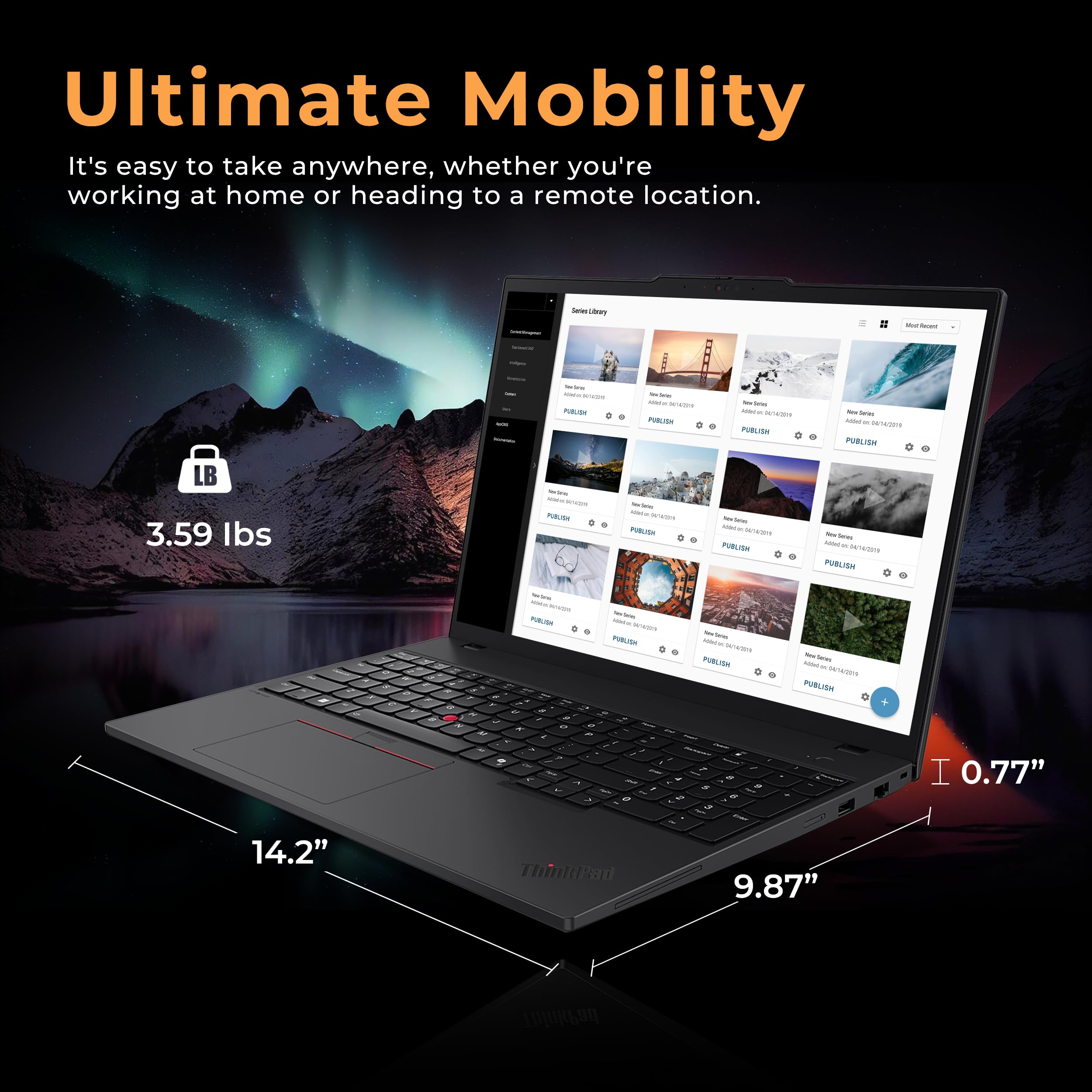 Lenovo Thinkpad T16 G3 16 Wuxga Laptop, Intel Ultra 5 125U, 16Gb Ddr5, 1.28Tb Storage(1Tb Ssd+288Gb Docking Station Set), Backli