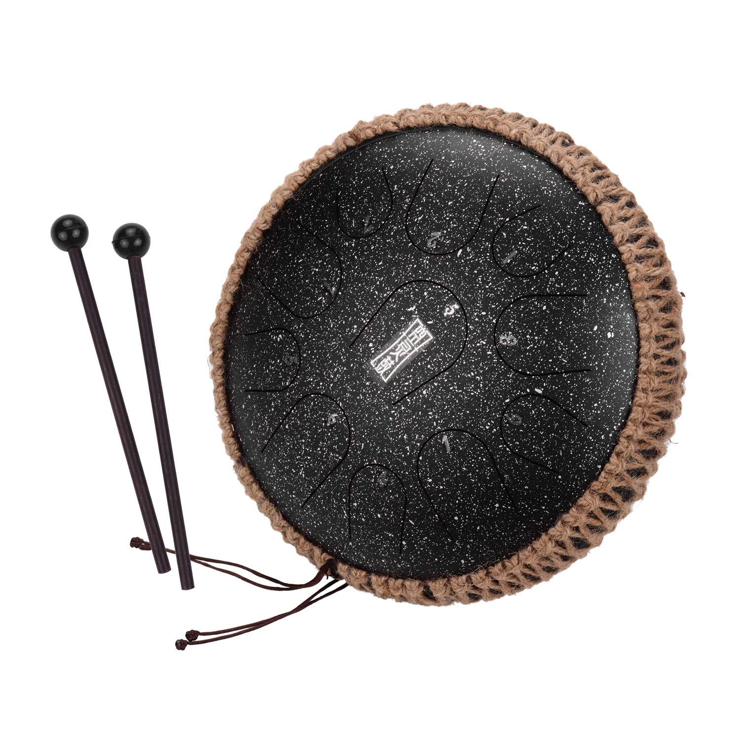 Homgee 12 Inches Portable Steel Tongue Drum 11 Notes C Key Handpan Drum Travel Drum Percussion Instrument wi Mallets Carry Bag f