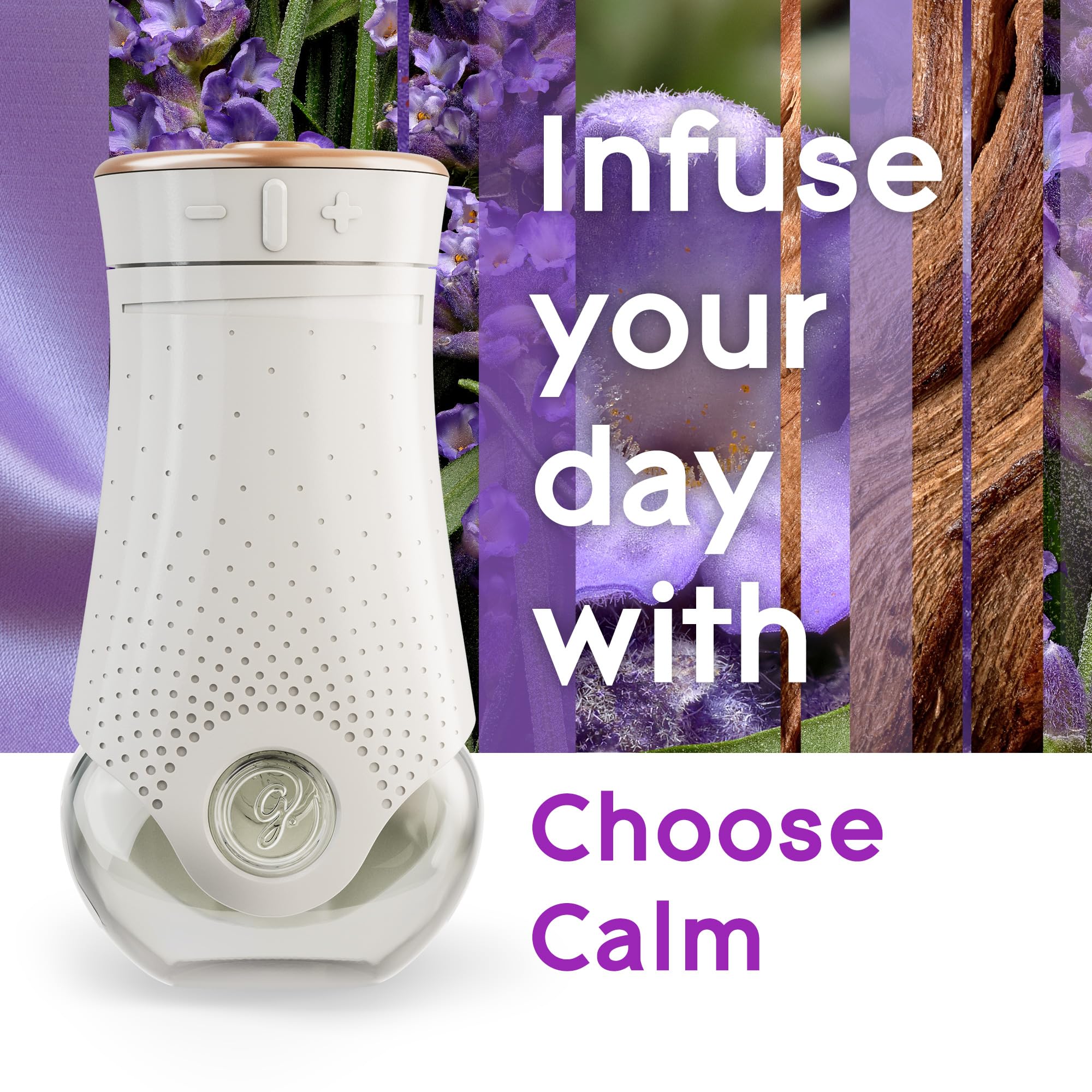Glade Aromatherapy Plugins Refills Air Freshener, Scented And Essential Oils For Home And Bathroom, Choose Calm Scent, 3.35 Fl O
