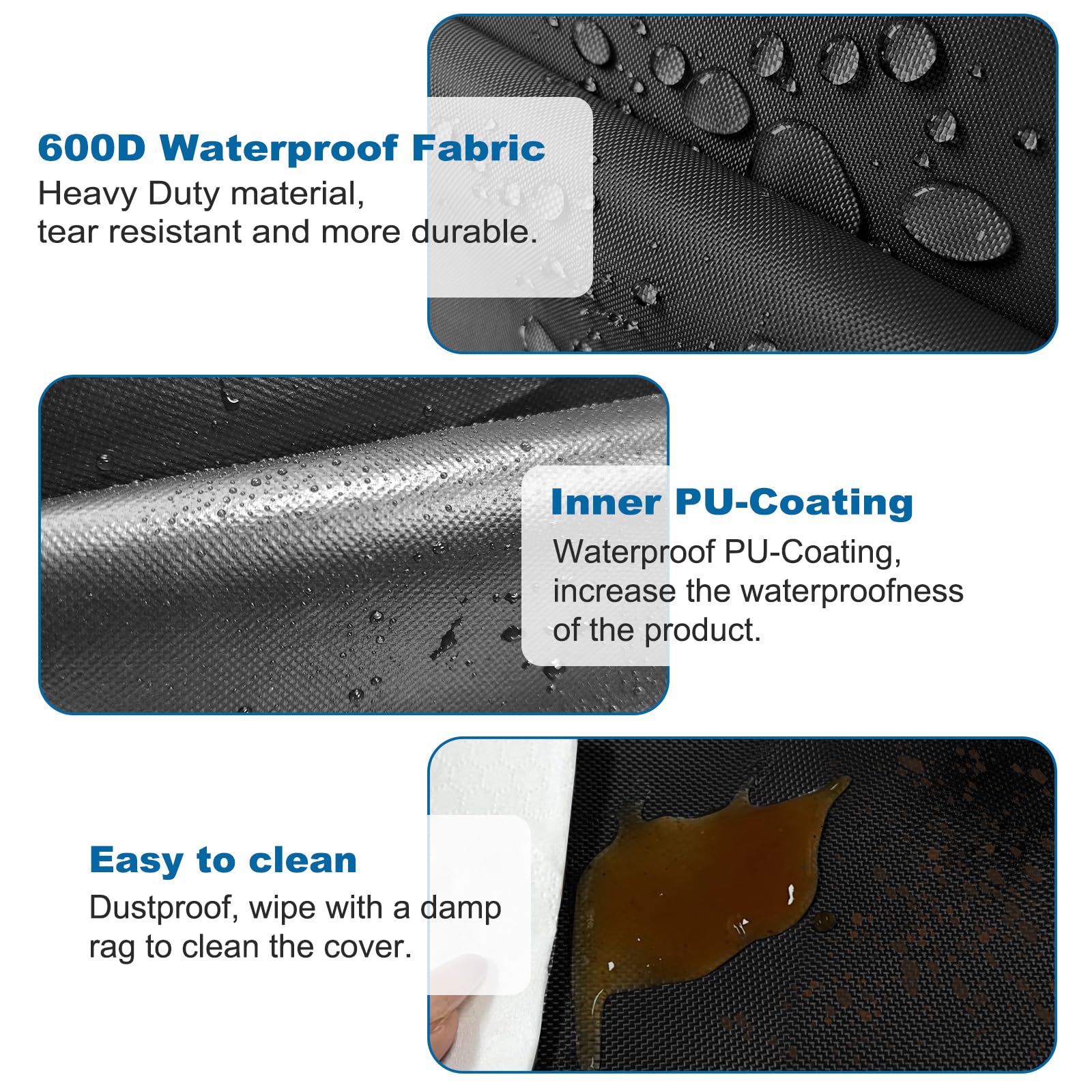 Akefit Air Conditioner Cover For Outside, Heavy Duty Waterproof Ac Defender With Durable Oxford Fabric, Veranda Ac Protector (Bl