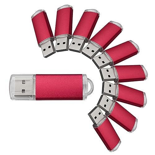 Vicfun 10 Pack 2Gb Usb Flash Drives 2Gb Flash Drive Pack Usb 2.0 Usb Memory Stick Red
