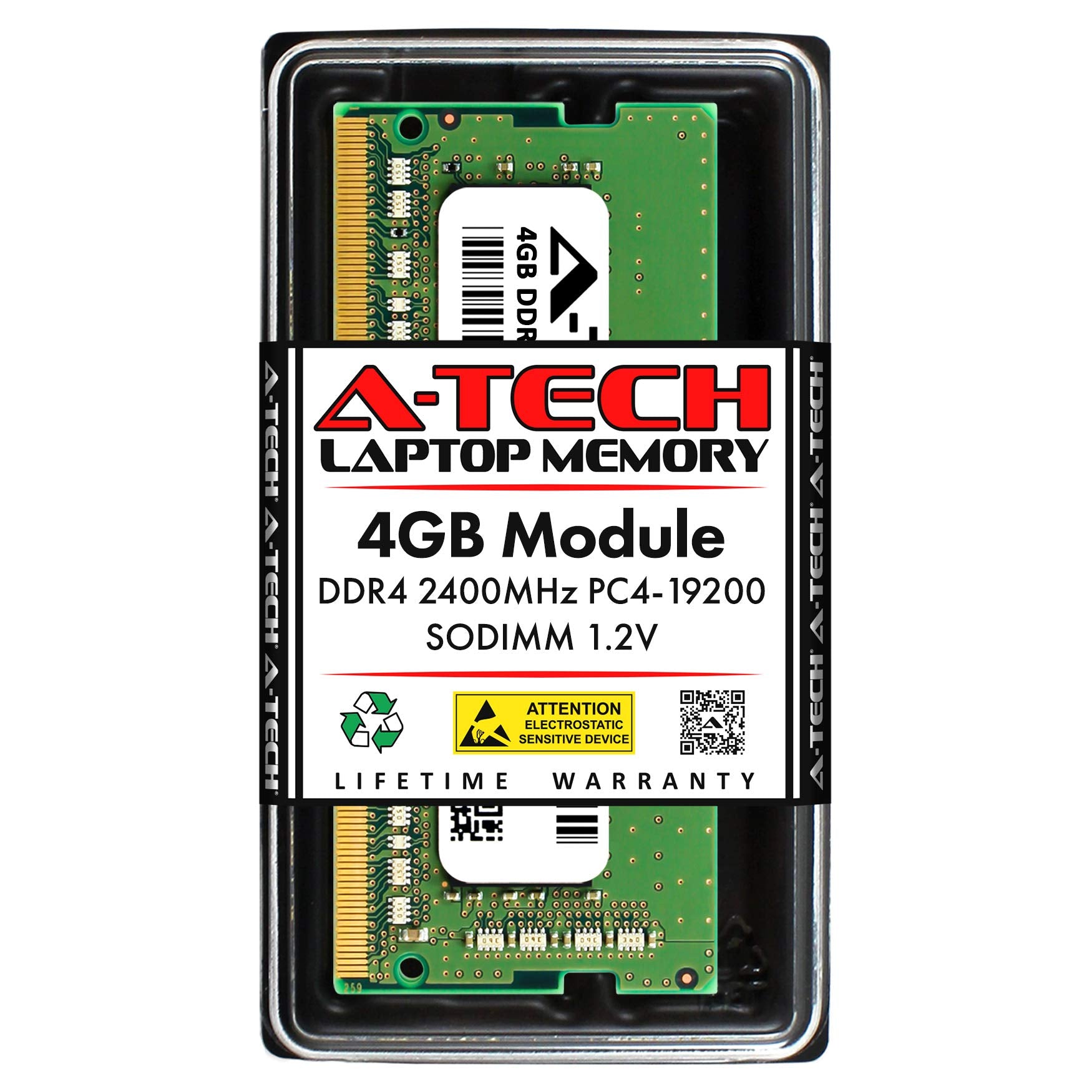 A Tech 4Gb Ddr4 2400 Mhz Sodimm Pc4 19200 (Pc4 2400T) Cl17 Non Ecc Laptop Ram Memory Module