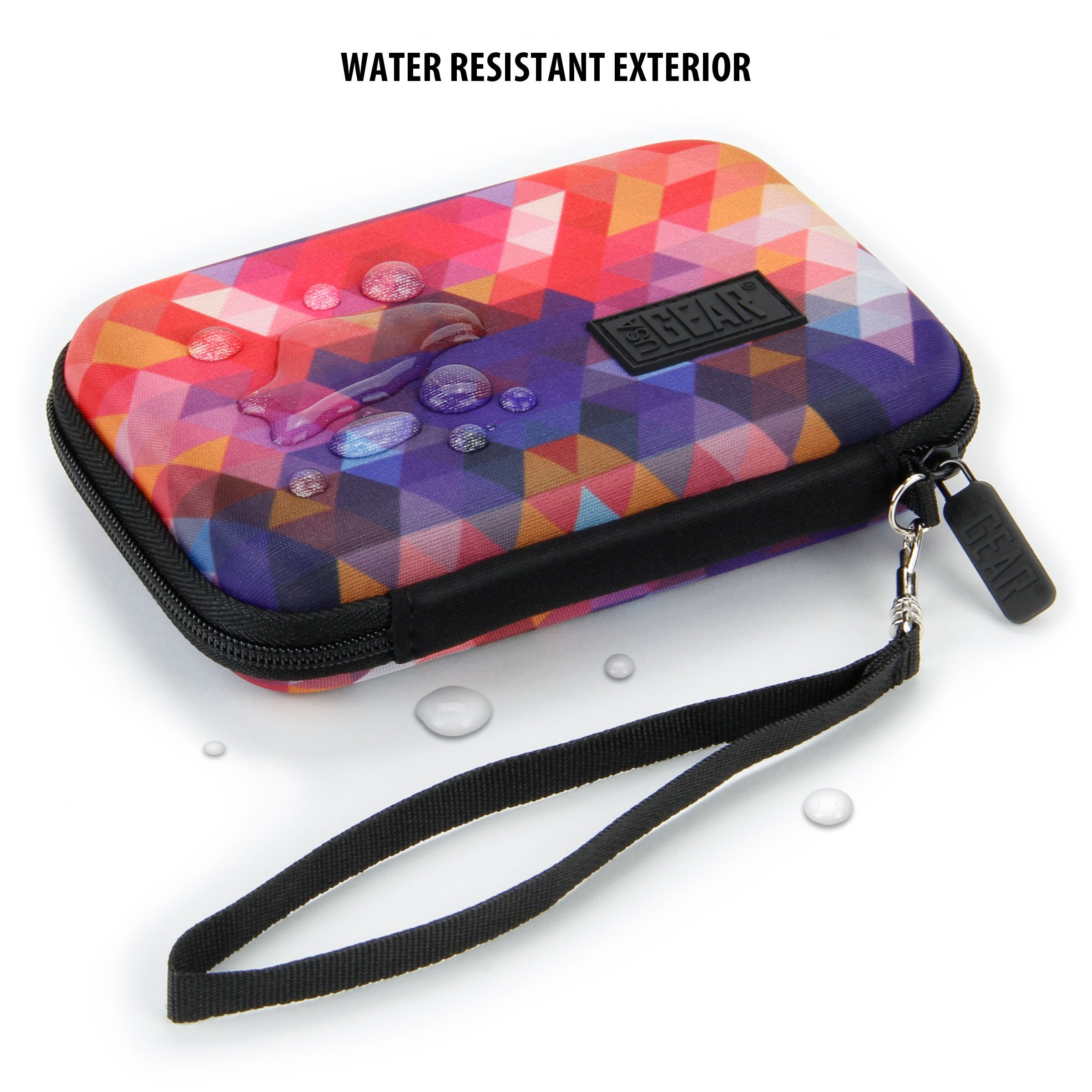 Usa Gear Travel Electronics Organizer - 6.5 Inch Zipper Case With Hard Shell Case Exterior And Accessory Pocket - Charger Organi