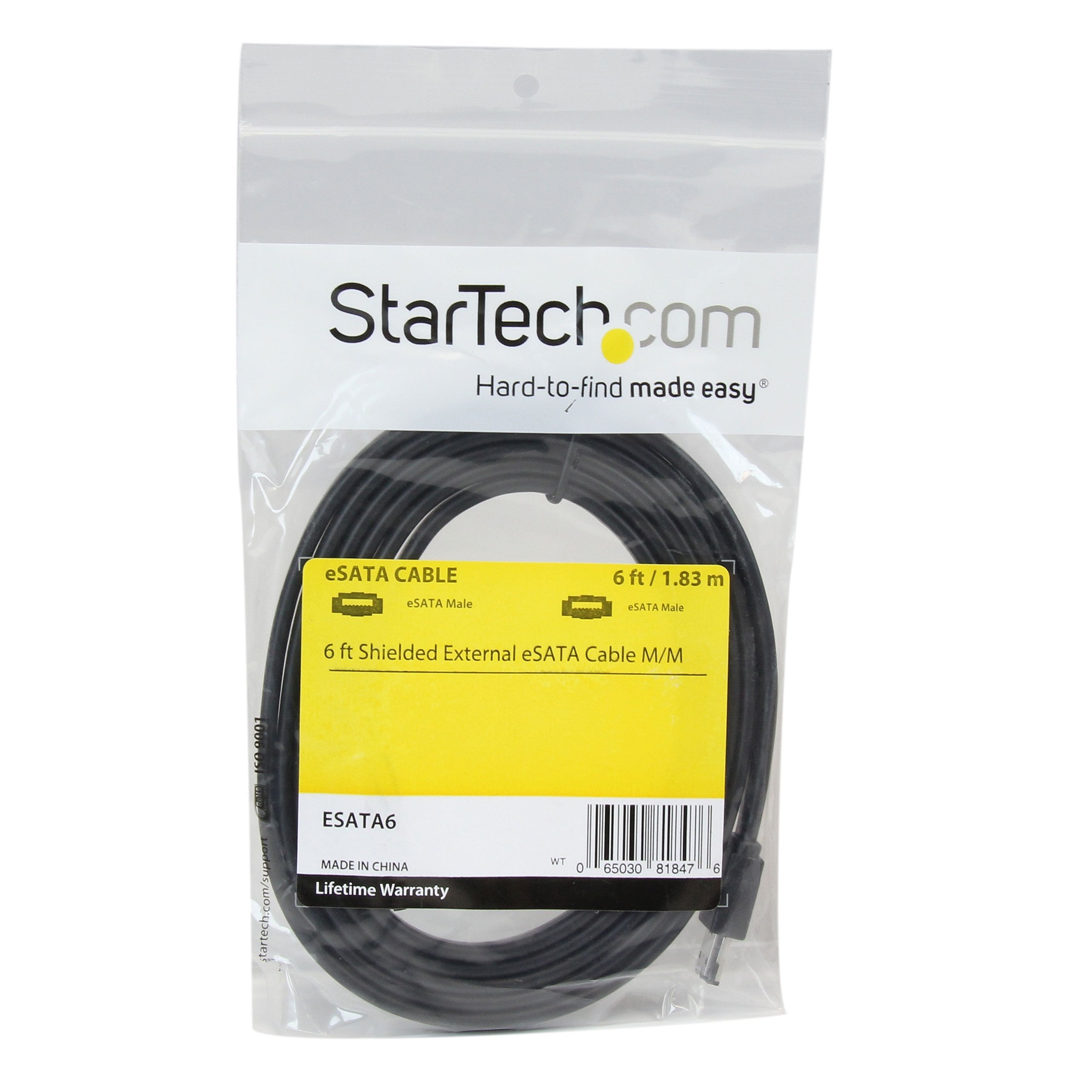 Startech.Com 6 Ft Shielded External Esata Cable M/M   6Ft External Sata Cable   6Ft Esata Cable (Esata6)