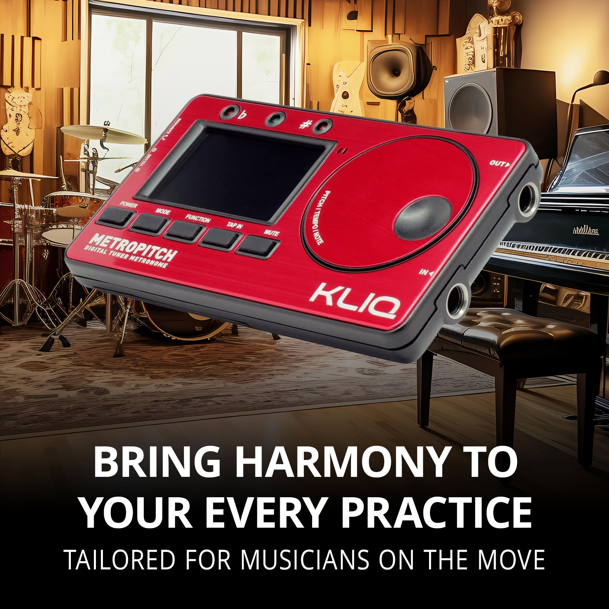 Kliq Metropitch   Metronome Tuner For All Instruments   With Guitar, Bass, Violin, Ukulele, And Chromatic Tuning Modes (Metropit