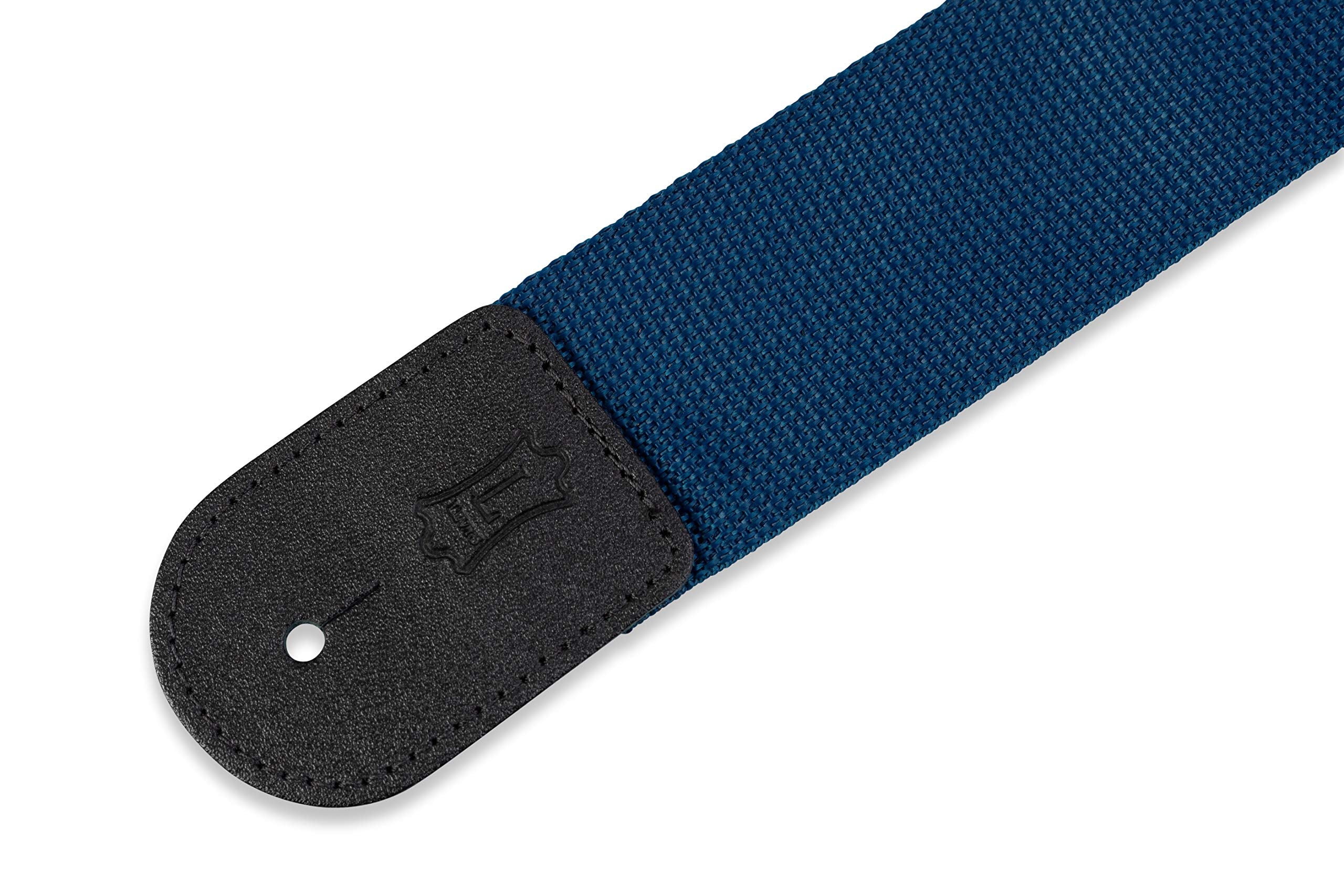 Levy'S Leathers 2'' Polypropylene Guitar Strap With Genuine Leather Ends And Tri Glide Adjustment. Navy (M8Poly Nav)