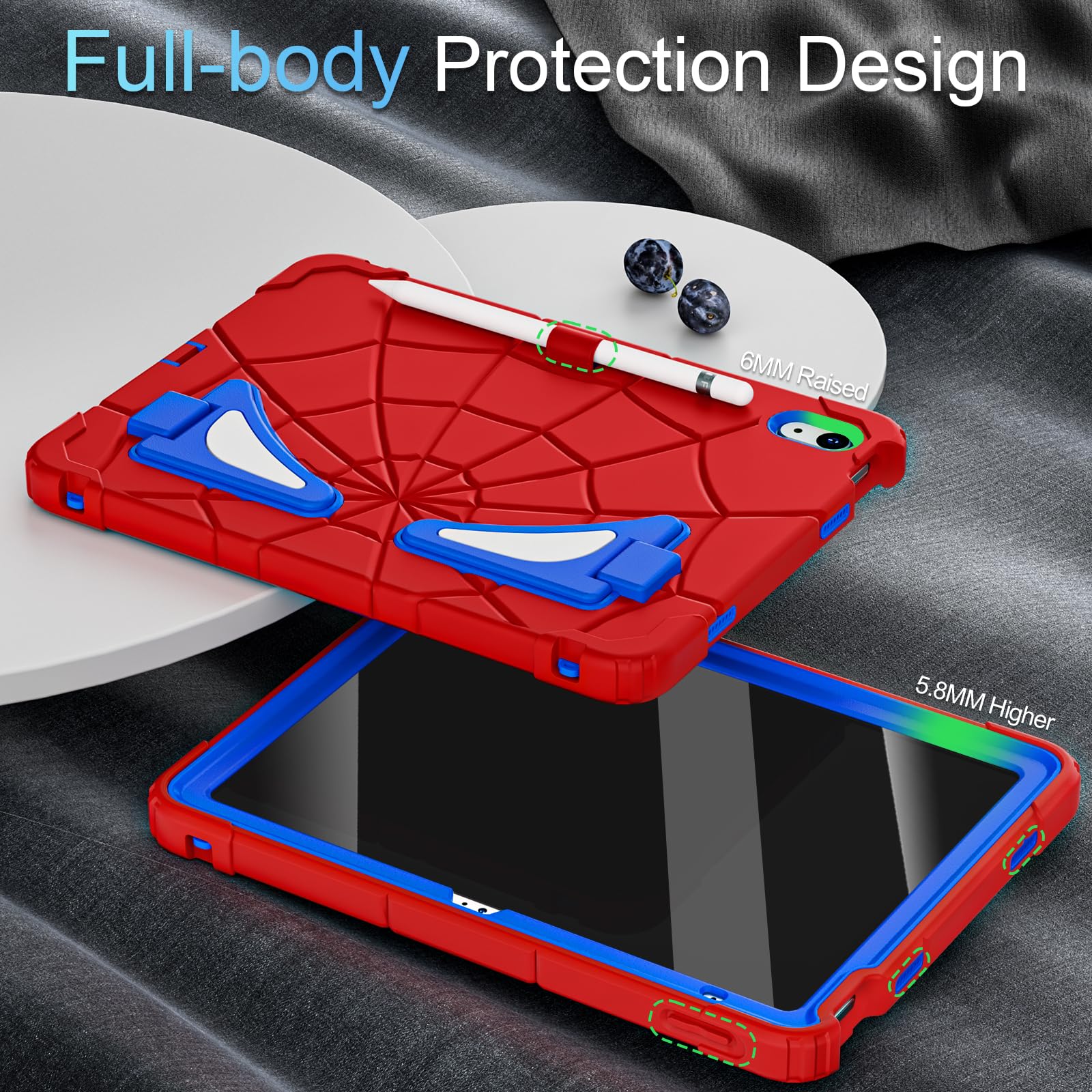 Auizotl Case For Ipad 10Th Generation 10.9 Inch,Kids Friendly Ipad Case 10Th Generation With Screen Protector Shoulder Strap Pen