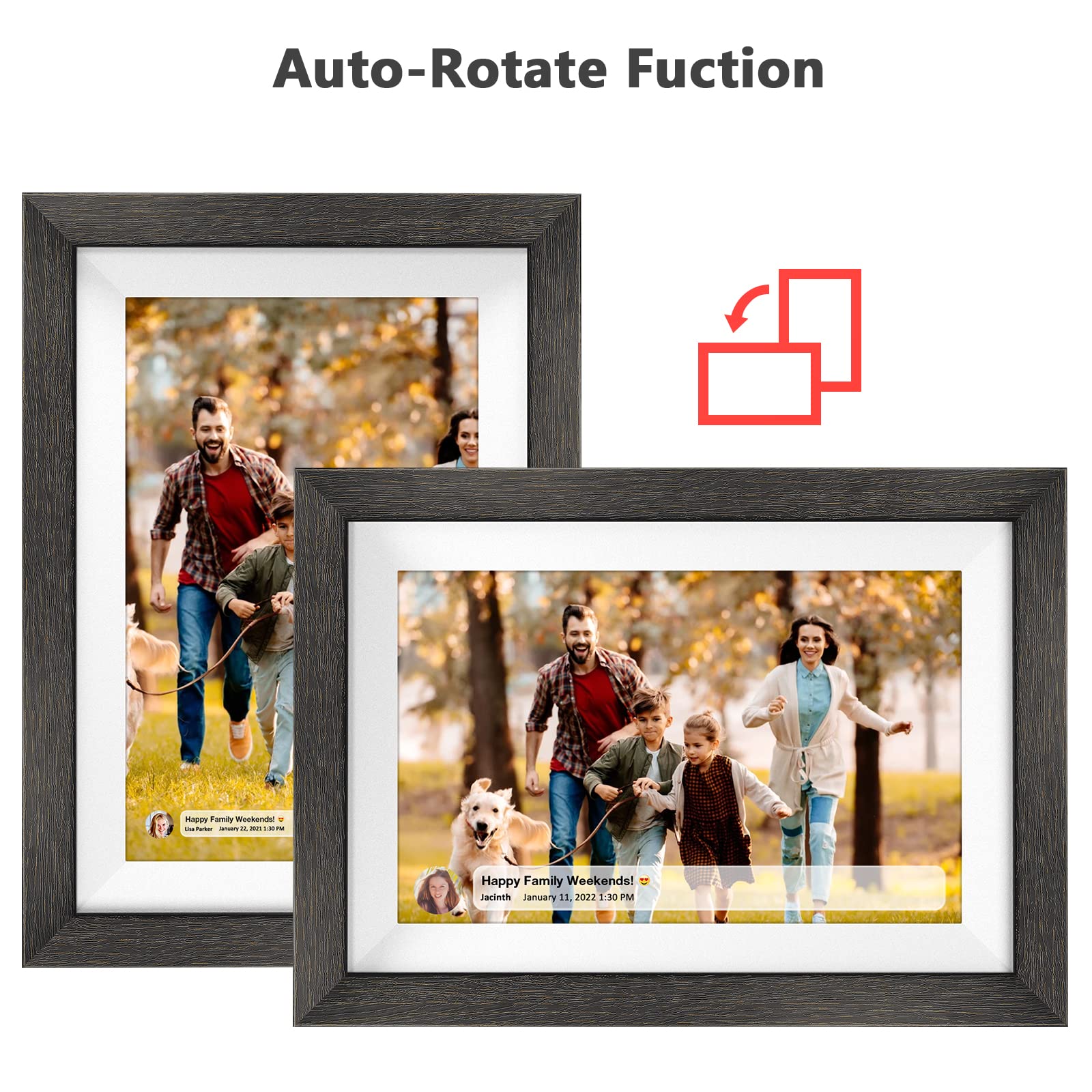 Frameo 10.1 Inch Wifi Digital Picture Frame,1280 * 800Ips Hd Cloud Smart Digital Photo Frame,32Gb Storage, Wall Mountable, Auto