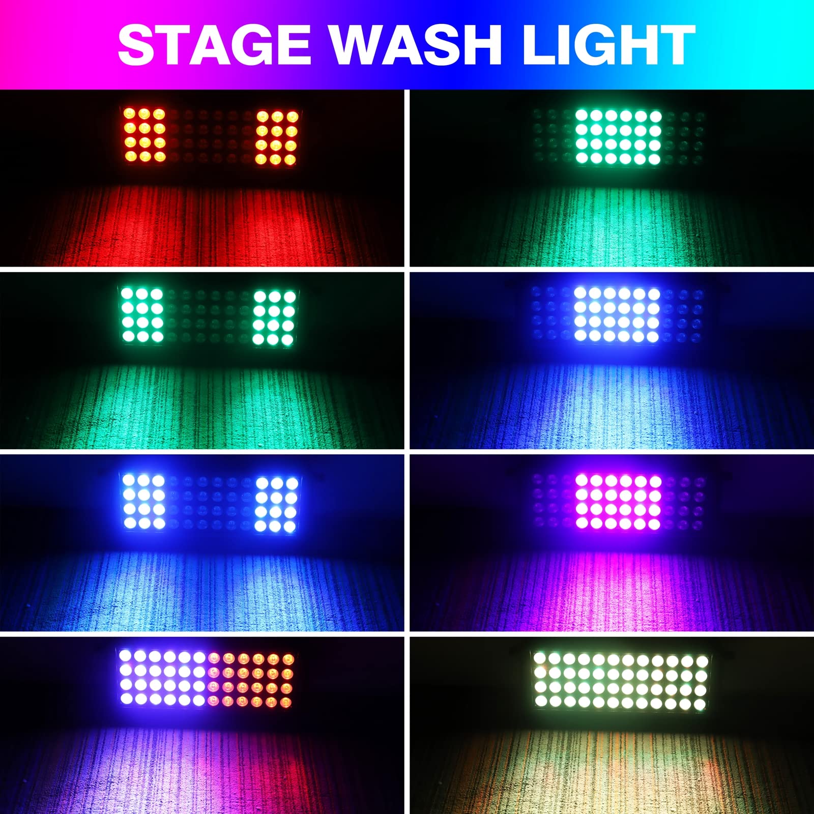Led Stage Light Wall Washer Bar 80W 48Leds Rgb Dj Lights Bar 2 8 12 Dmx Control Auto Play Sound Activated Uplight For Wedding Di