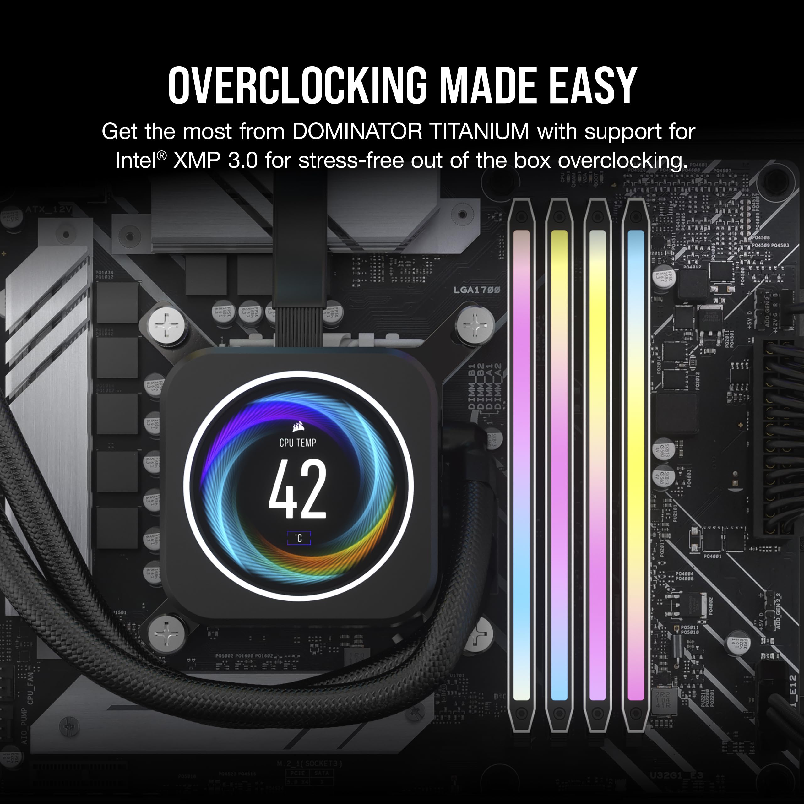Corsair Dominator Titanium Rgb Ddr5 Ram 48Gb (2X24Gb) Ddr5 7200Mhz Cl36 Intel Xmp Icue Compatible Computer Memory - White (Cmp48