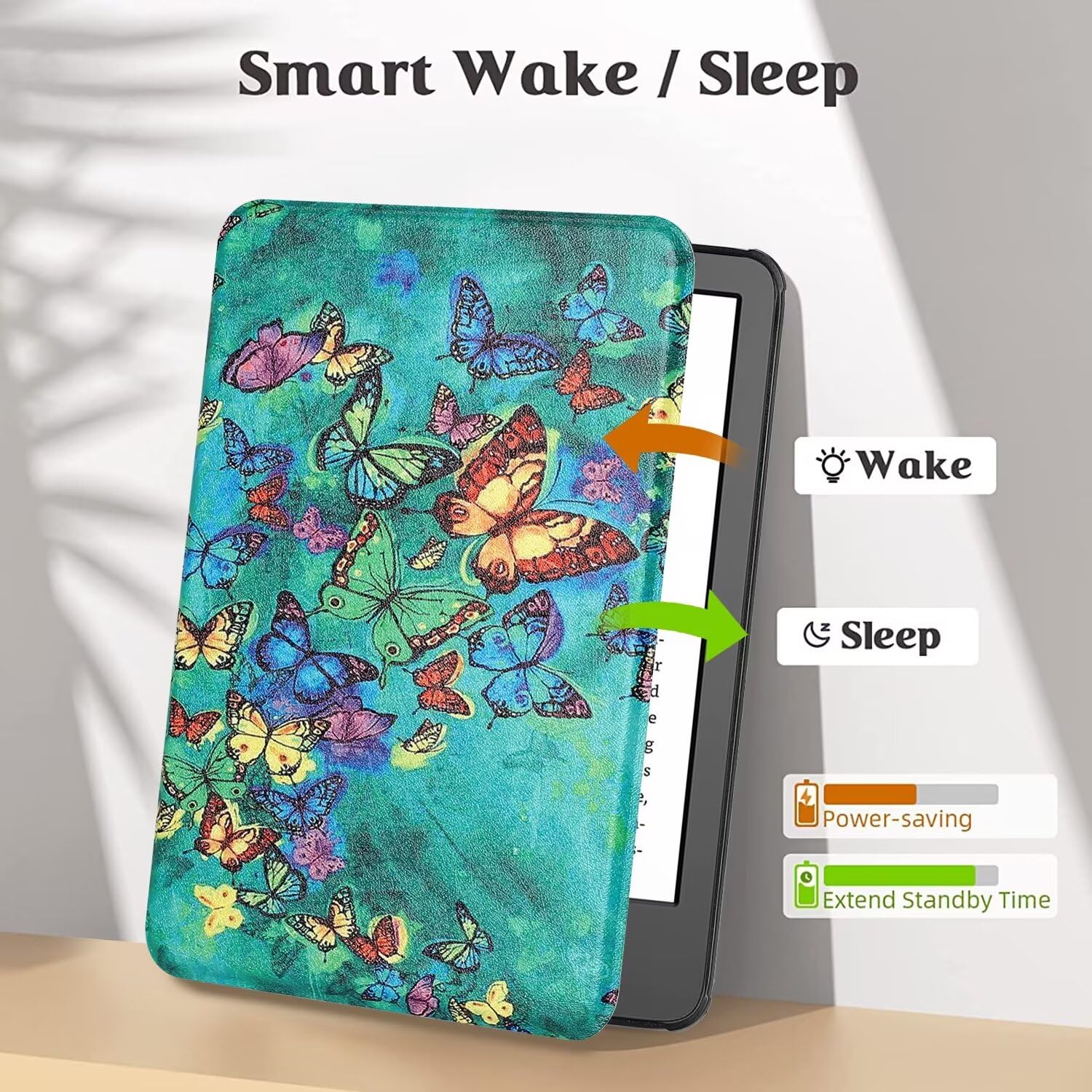 Monsdirect Fit For Kindle Paperwhite 5Th/6Th/7Th Generation Case 6'' (Fits All 2012, 2013, 2015 And 2016 Versions), Hand Strap A