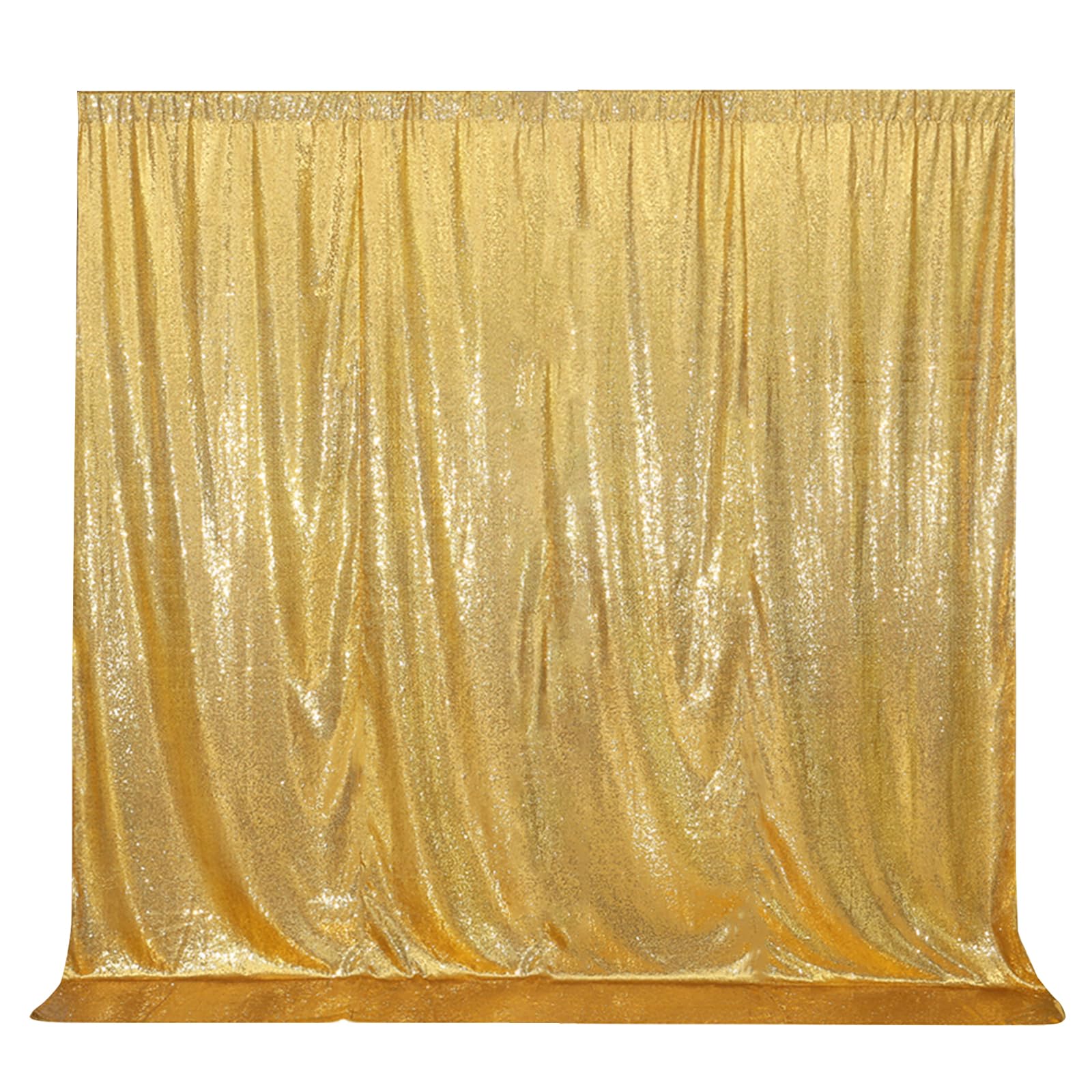 Squarepie Sequin Backdrop Curtain Not See Through Background For Wedding Party 6Ft X 6Ft Gold