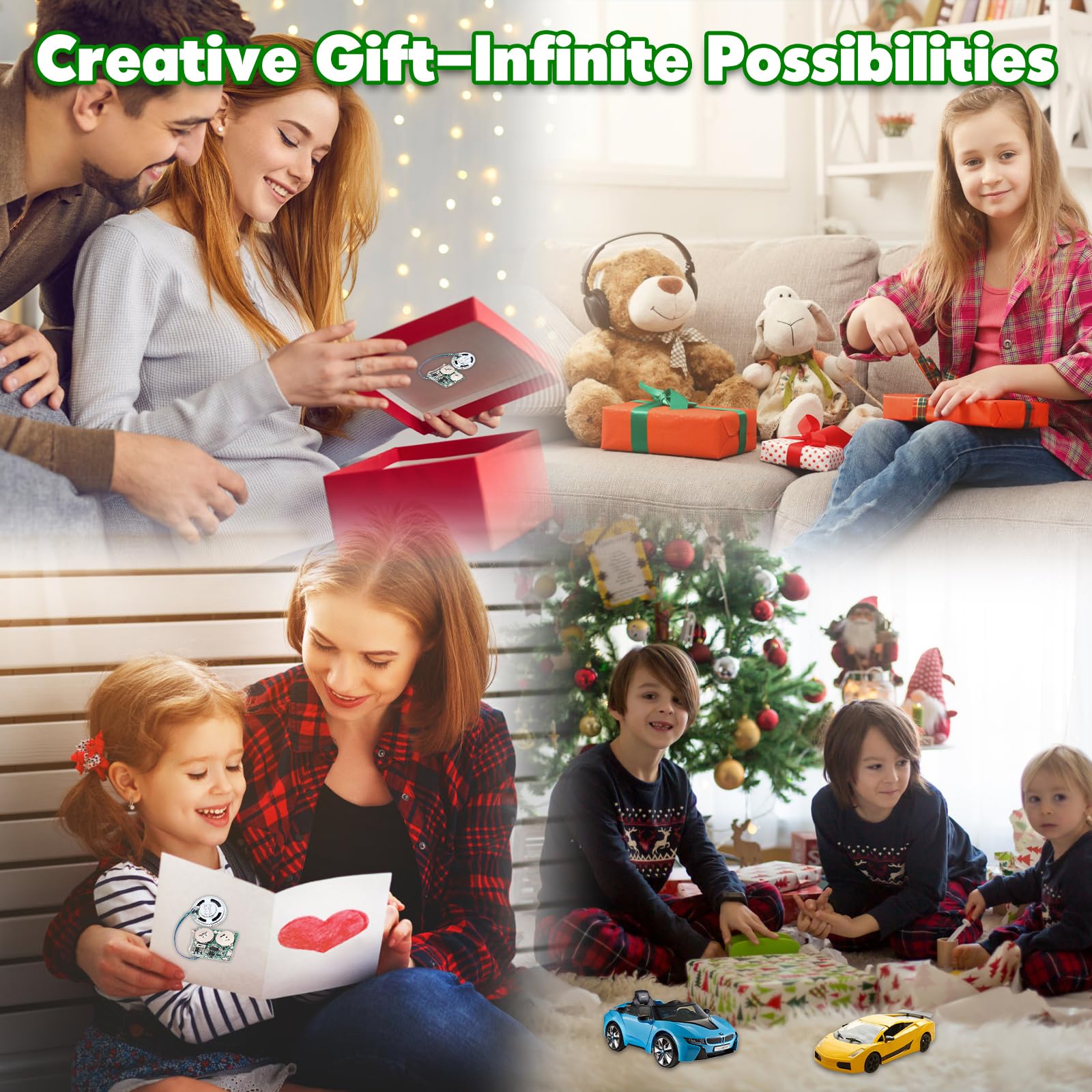 Icstation Diy Light Sensor Sound Module, Micro Usb Recordable Sound Chip 8M Memory Speaker Talking Programmable Music Player Box