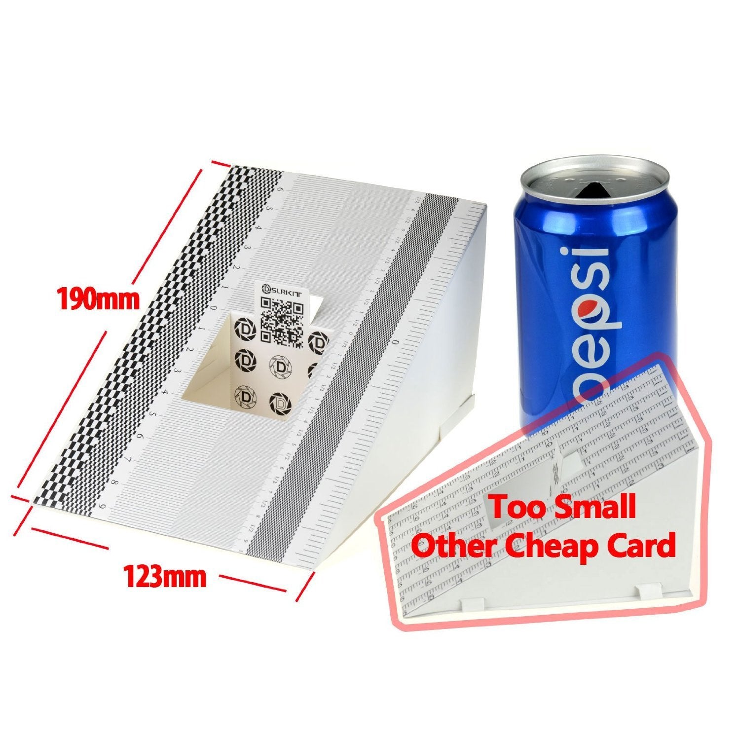 Dslrkit Lens Focus Calibration Tool Alignment Ruler Folding Card(Pack Of 2)