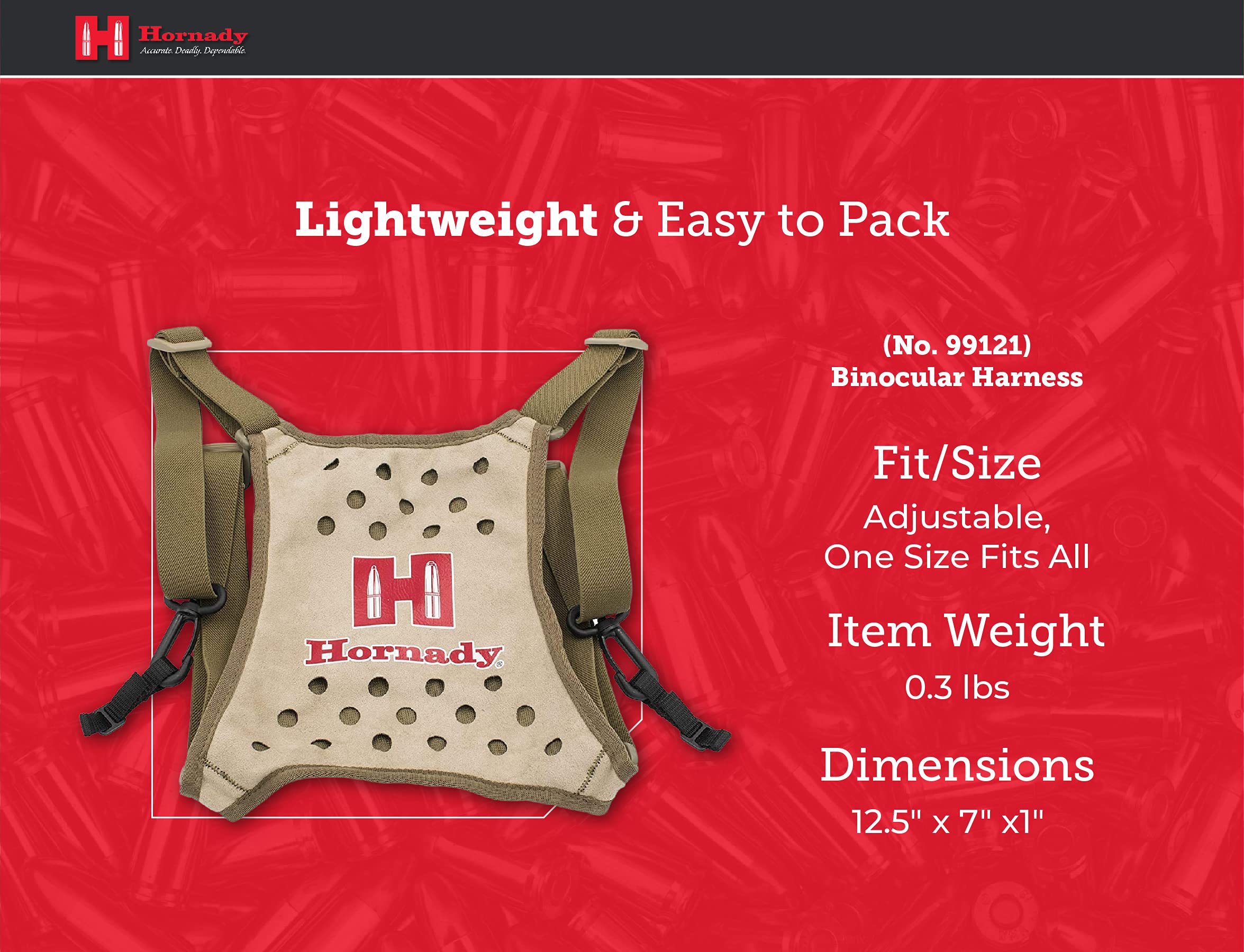Hornady Binocular Harness 99121   Durable, Lightweight Binocular Harness Strap With Form Fitting X Panel For Comfort & Hands Fre